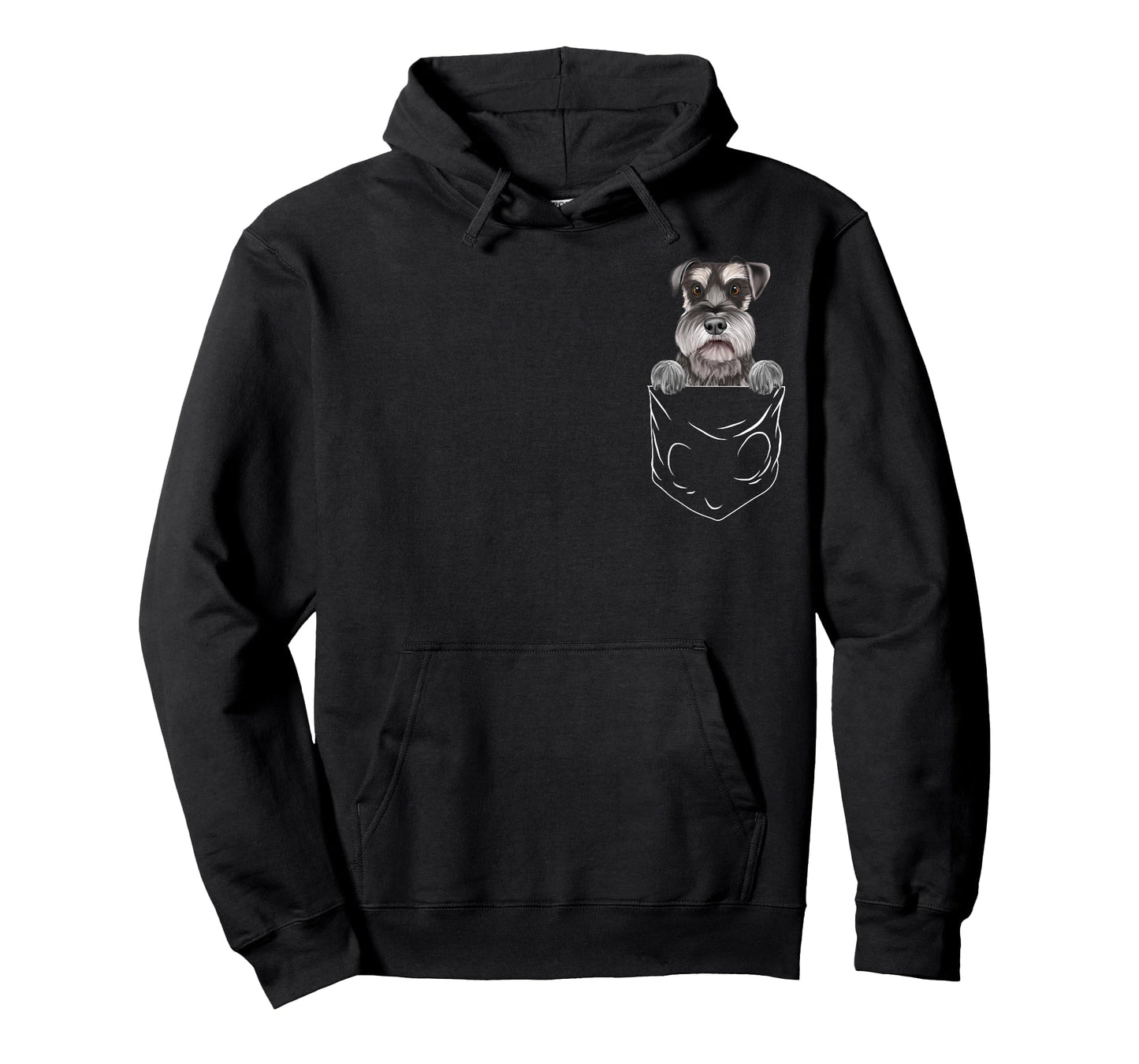 Dog In Pocket Miniature Schnauzer Funny Dog Lover T-Shirt
