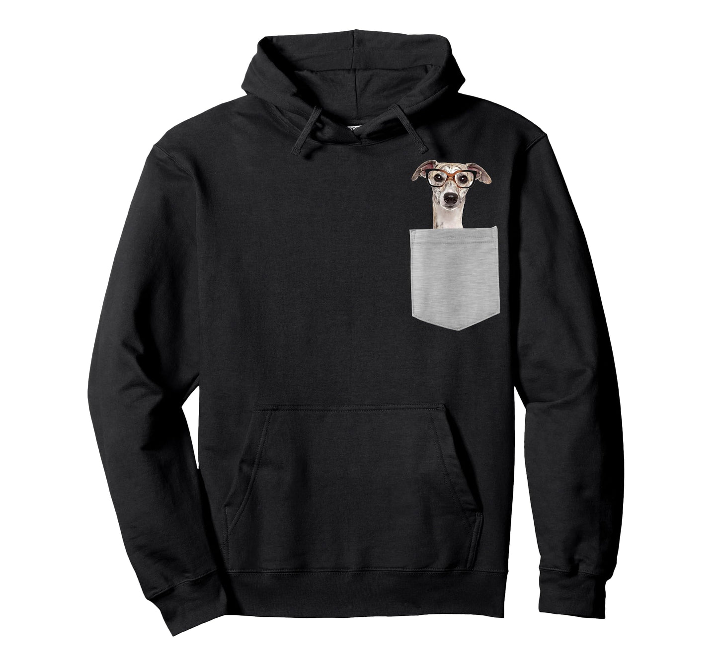Dog in Your Pocket Greyhound with Glasses on T-Shirt for Men Women Girls Kids