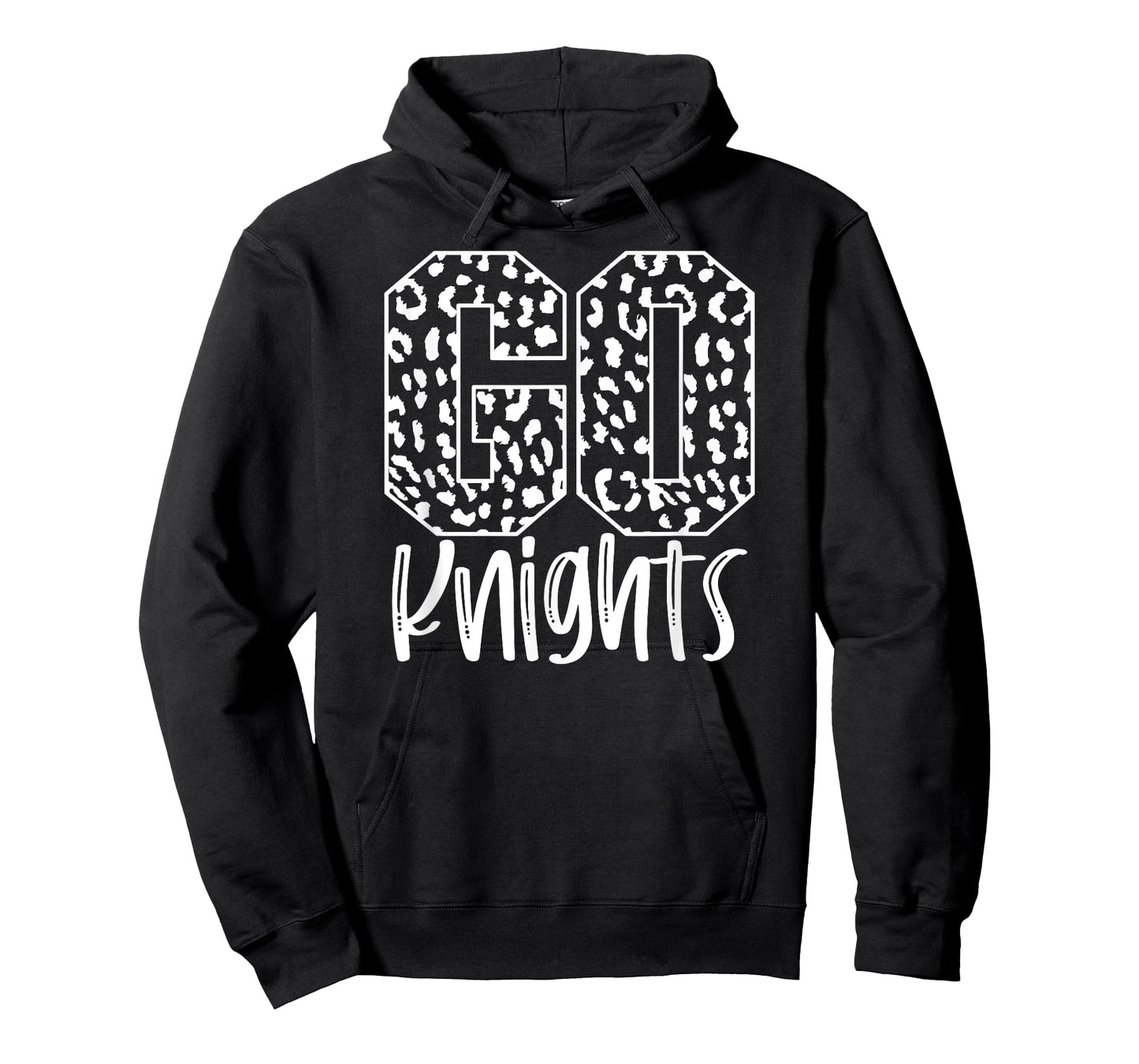 Knights Team Mascot School Spirit Game Night Leopard Print T-Shirt