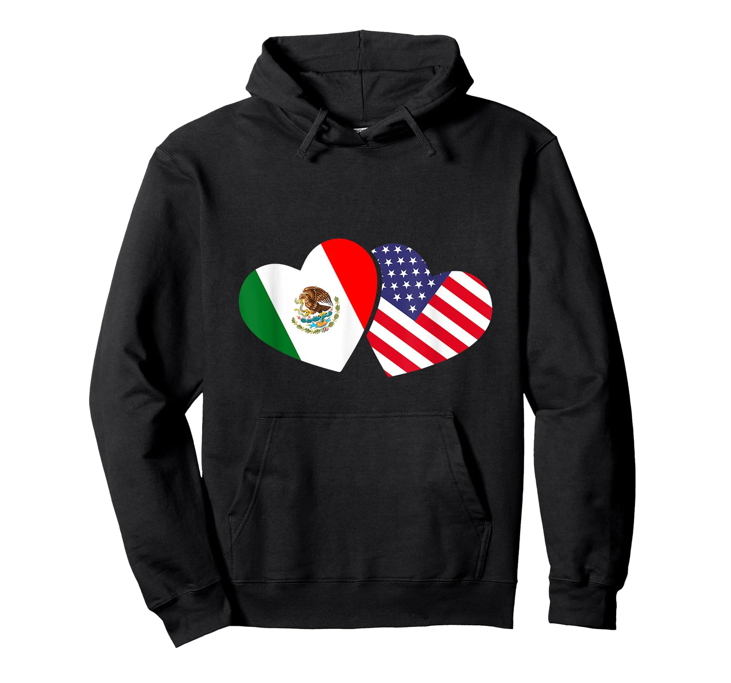 Mexican USA Flag Hearts Mexico T-Shirt