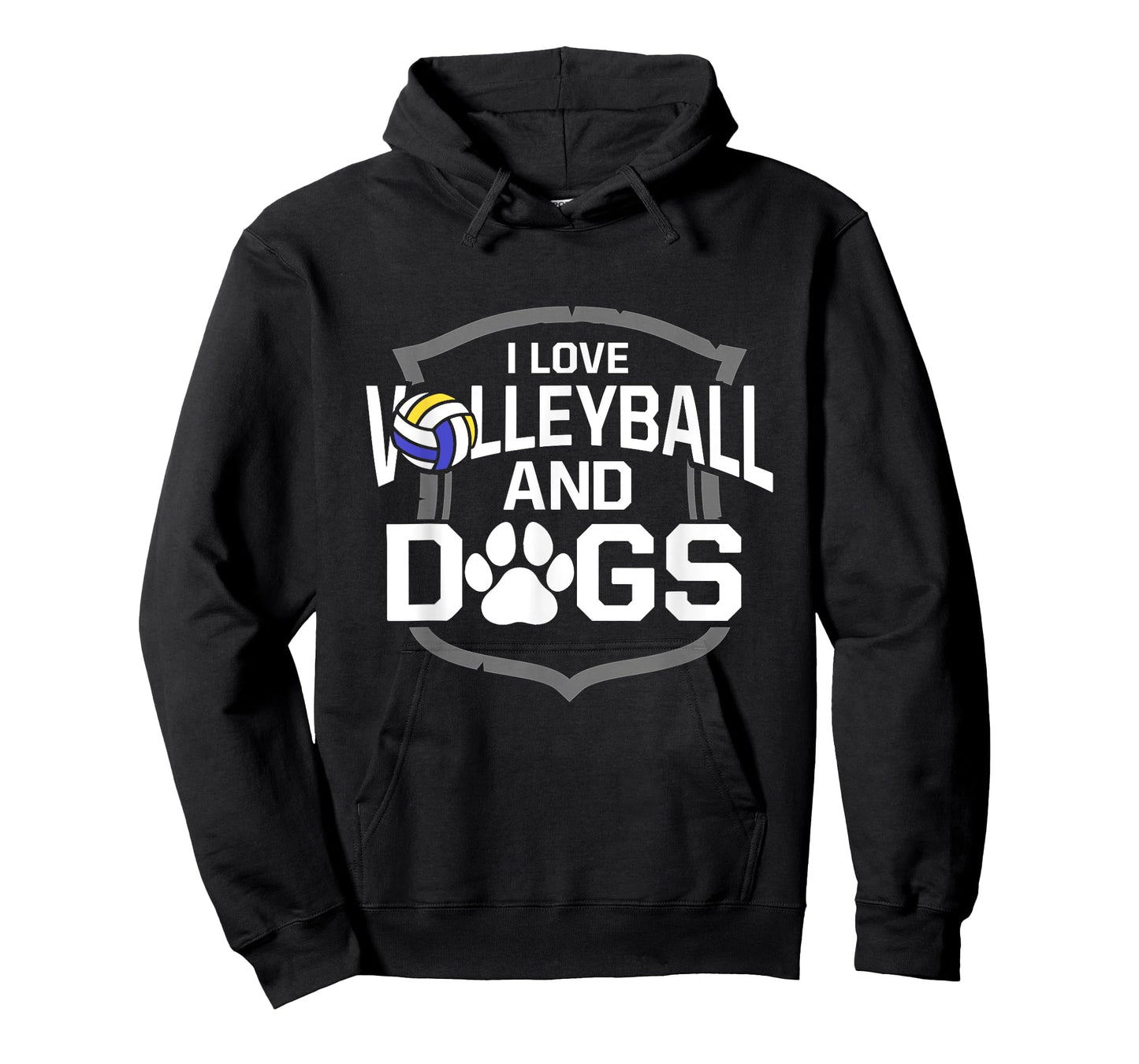 I Love Volleyball And Dogs Cute Spiker Blocker Setter T-Shirt