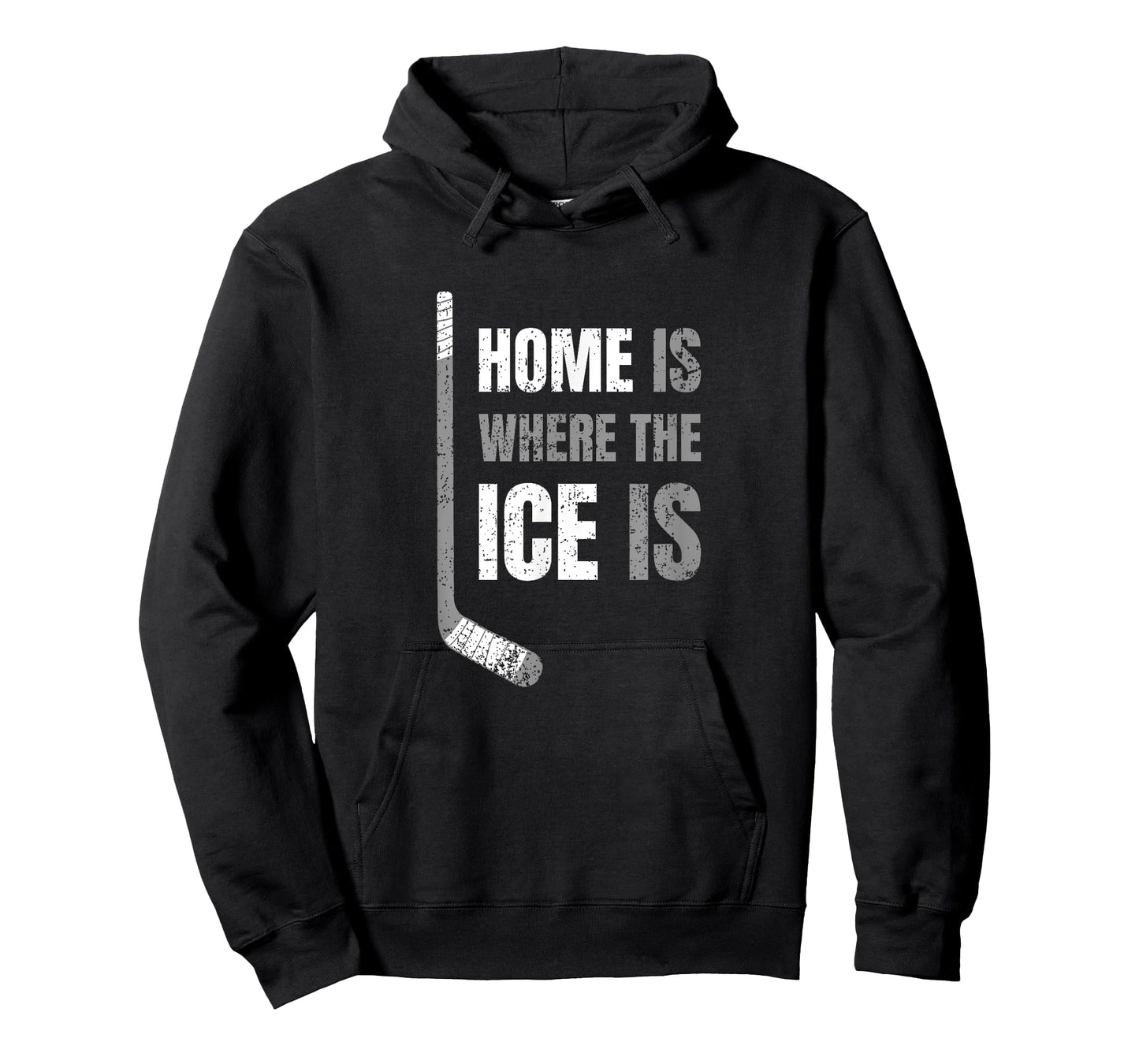 Hockey - Home Is Where The Ice Is - Retro-Style Hockey T-Shirt