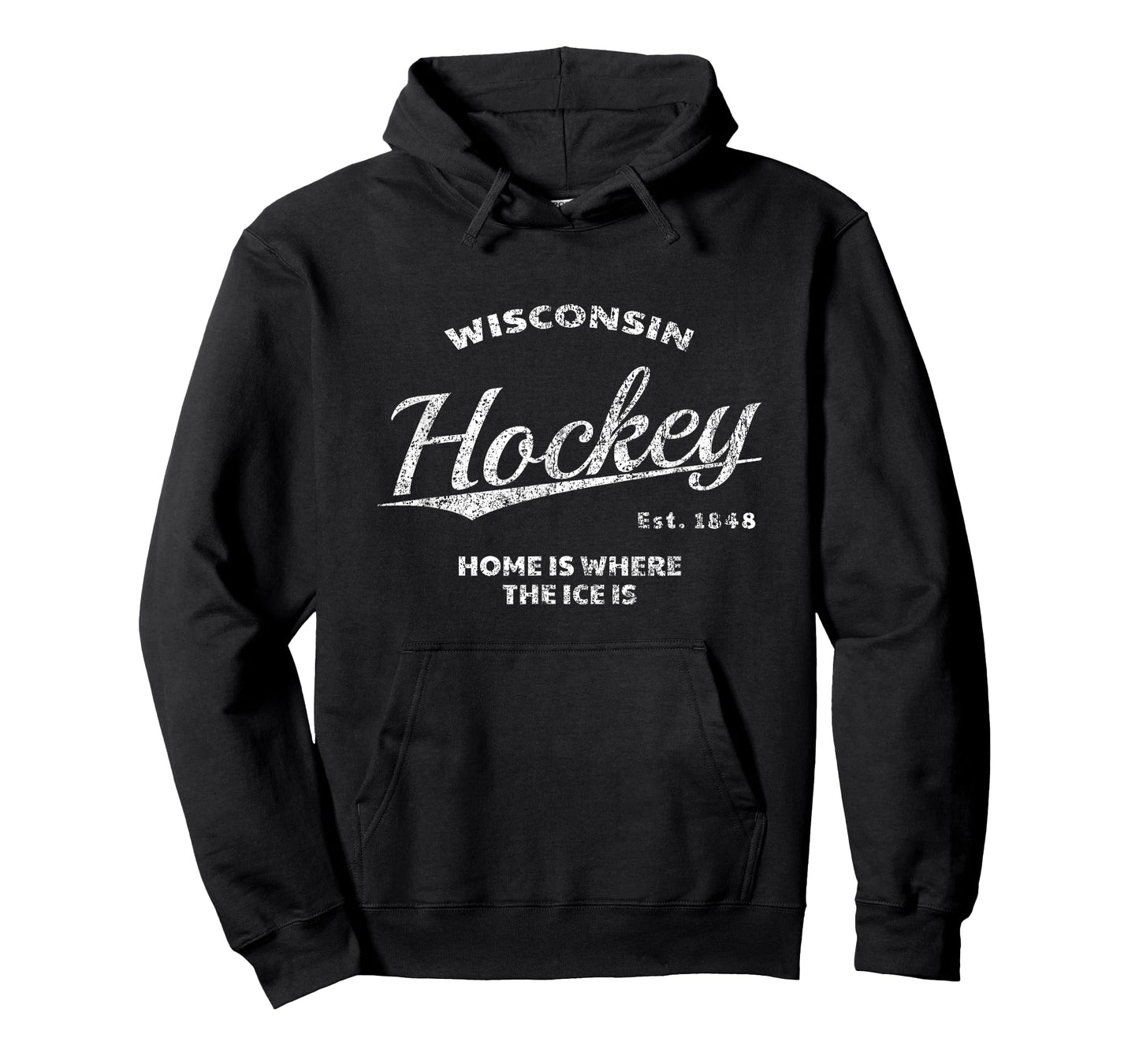 Hockey, Wisconsin, Home Is Where The Ice Is, Hockey T-Shirt