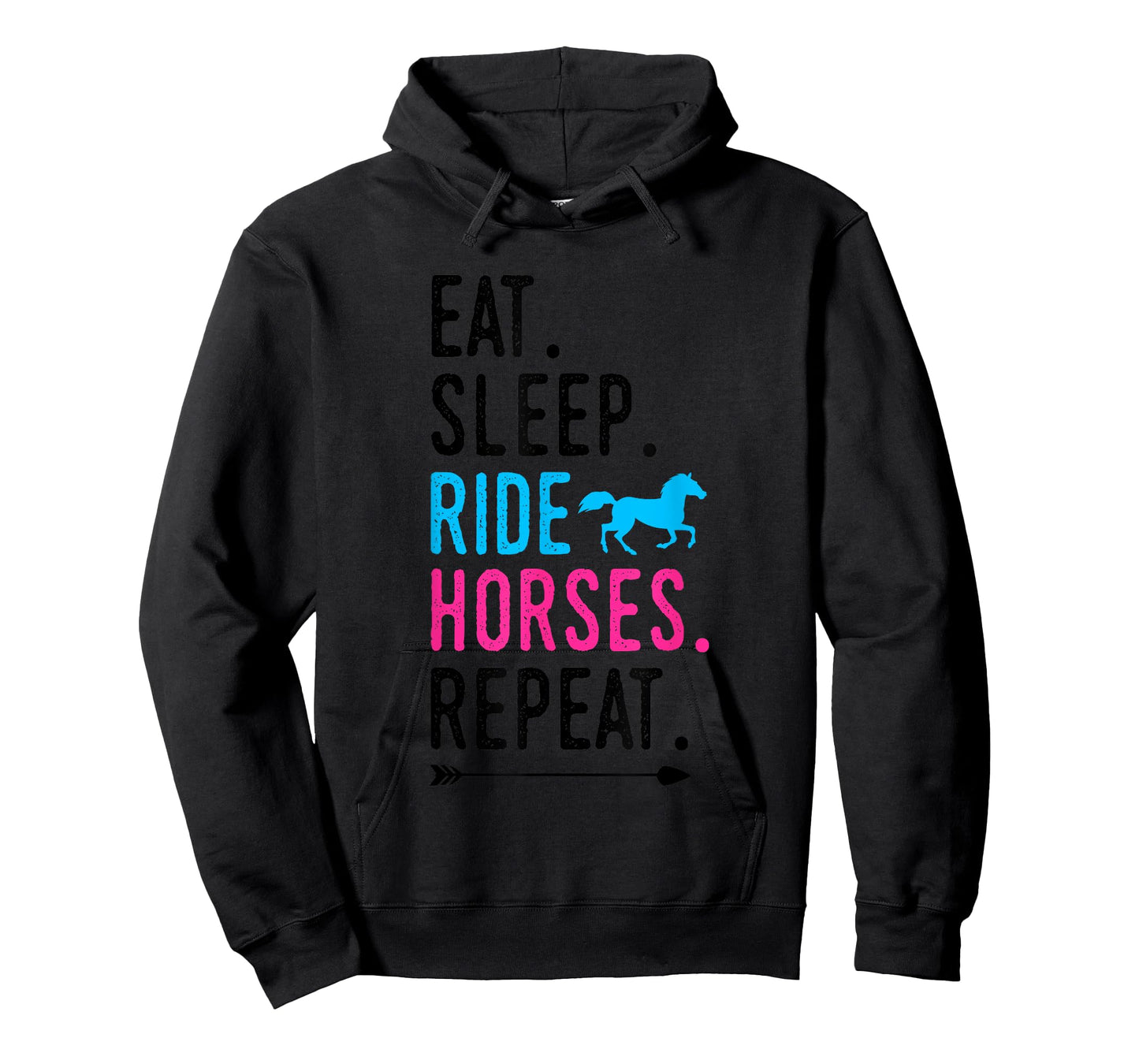 Eat Sleep Ride Horses Repeat Horse Ride Equestrian For Girls T-Shirt