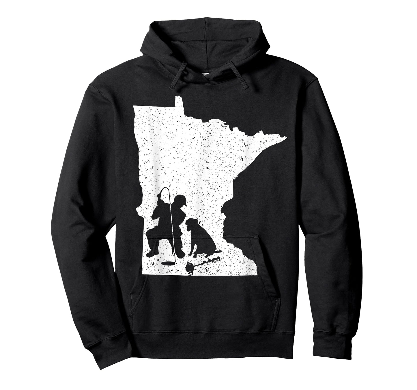 Vintage Minnesota Ice Fishing T-Shirt & Dog Dad Gift Men Women Girls Kids T-Shirt