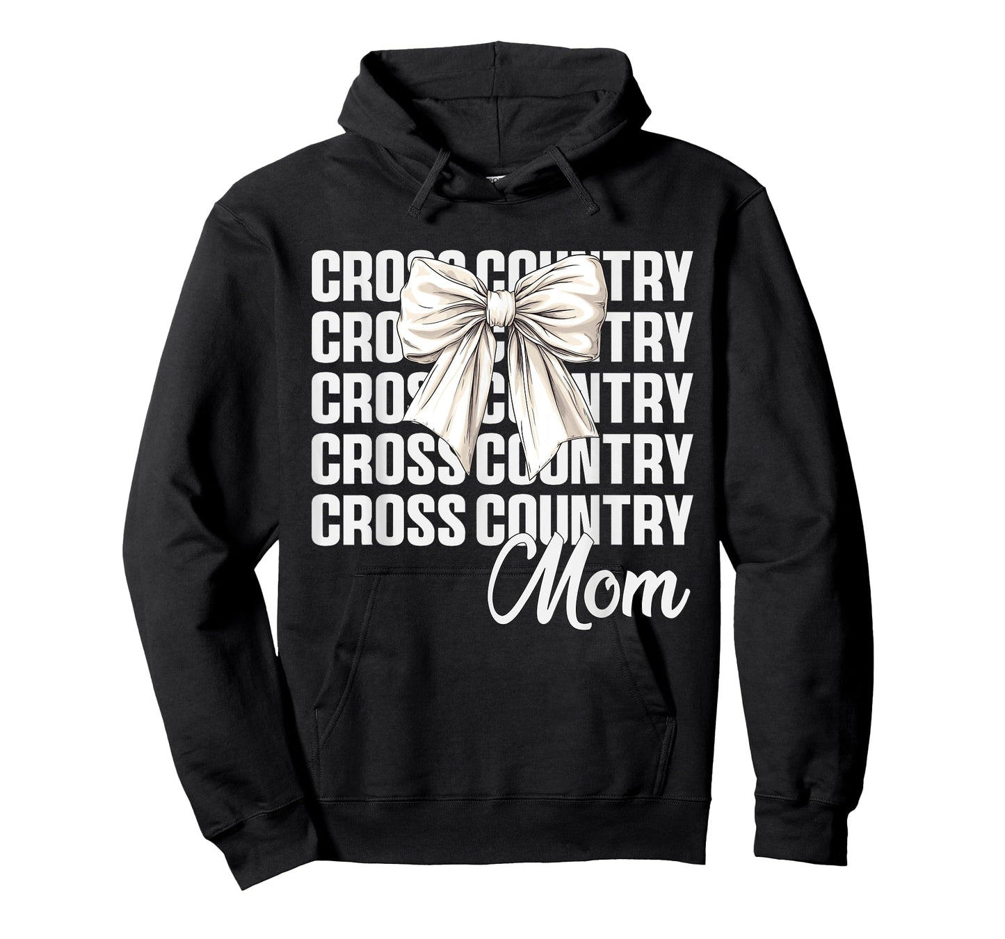 Cross Country Mom Coquette Bow Cute XC Lovers Mothers Day T-Shirt