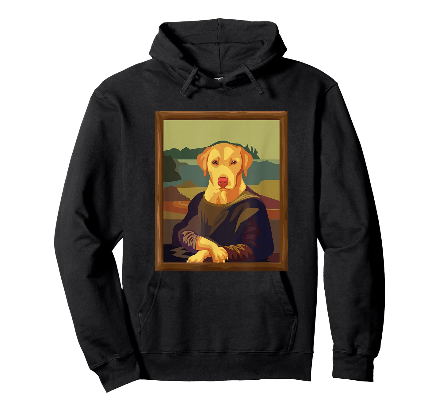 Funny Mona Lisa Yellow Lab Dog Art Parody T-Shirt