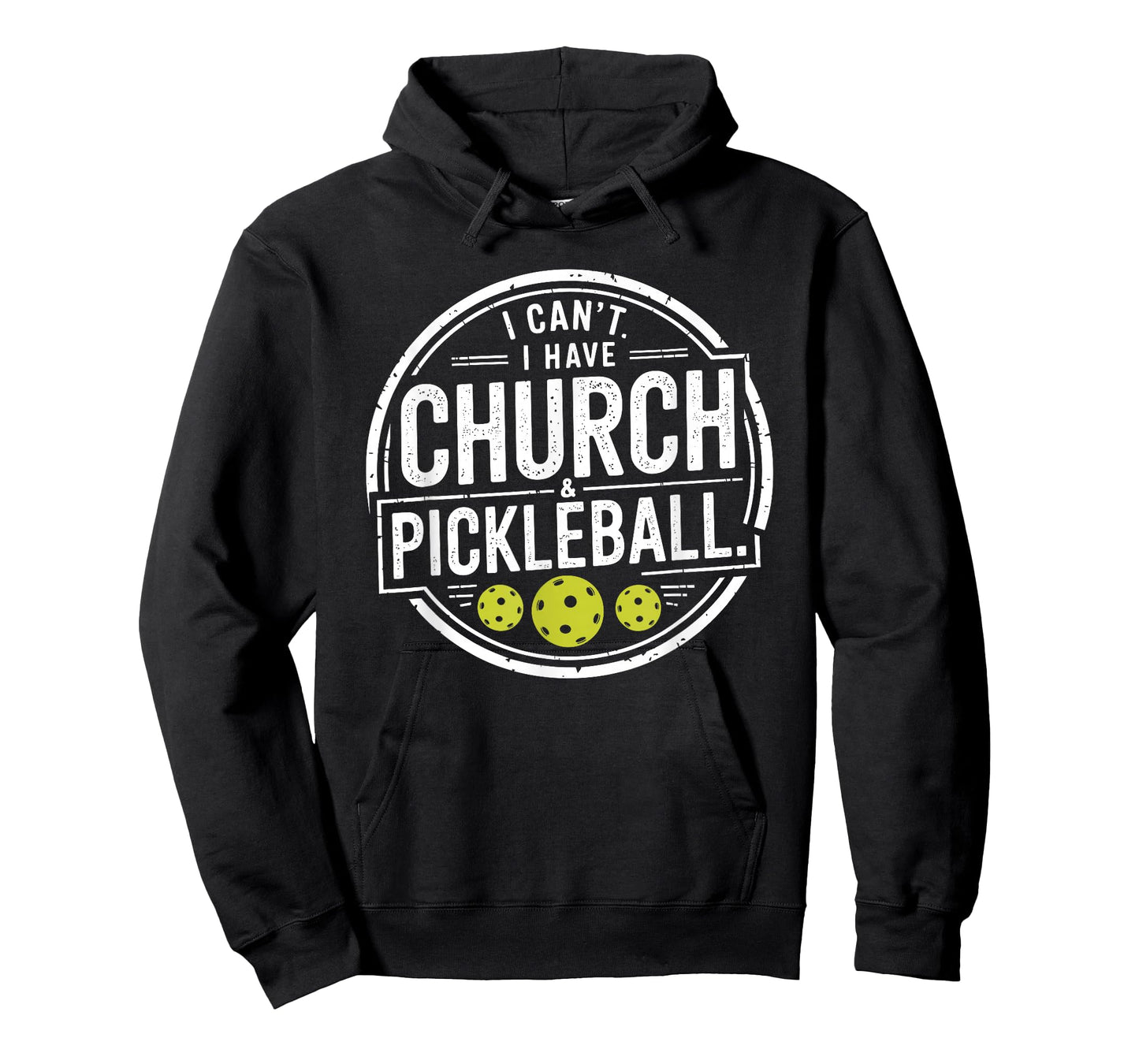 Vintage I Can't I Have Church And Pickleball T-Shirt