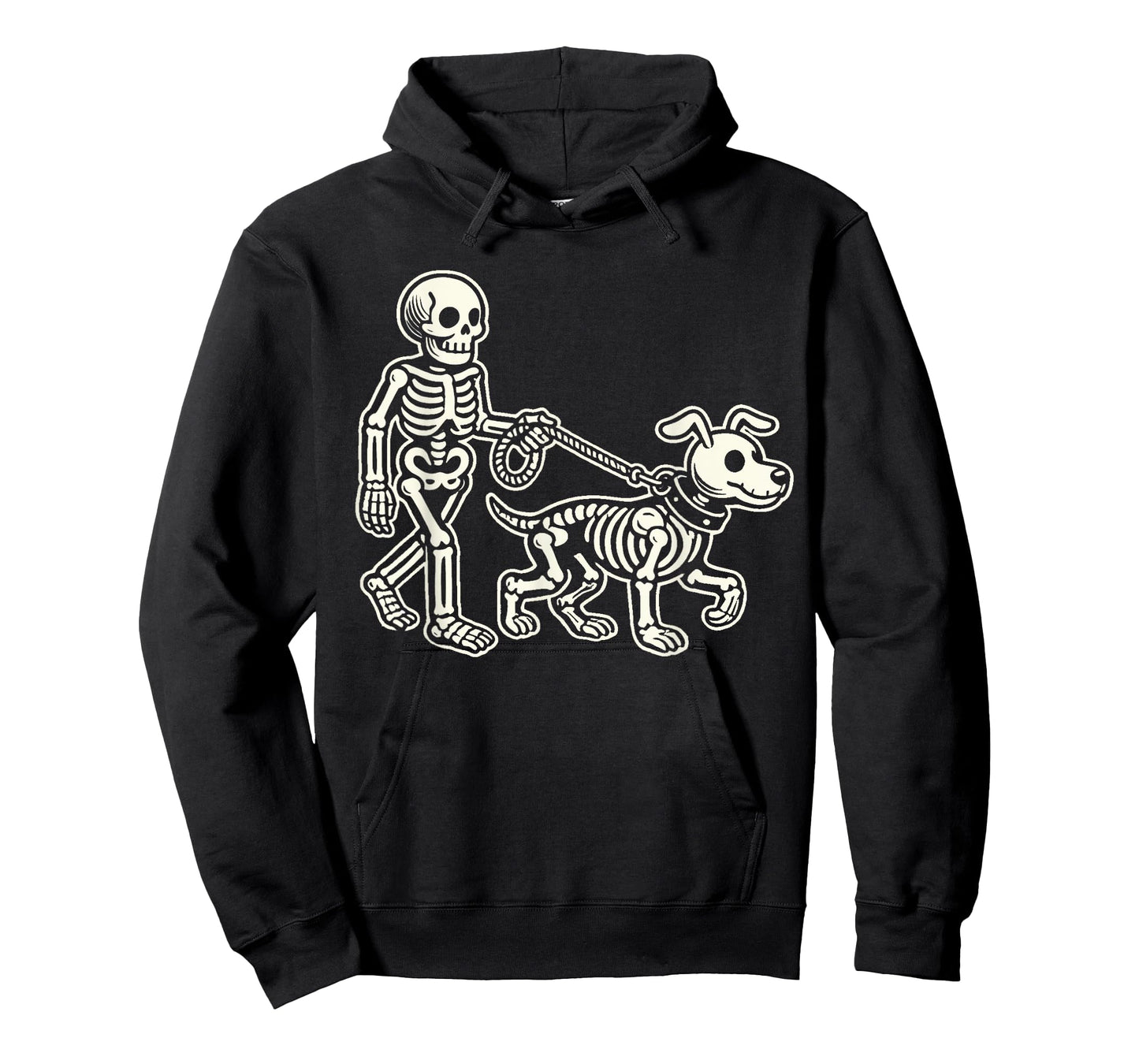 Skeleton Leads Dog Funny Skull Pet For Halloween Costume T-Shirt for Men Women Kids