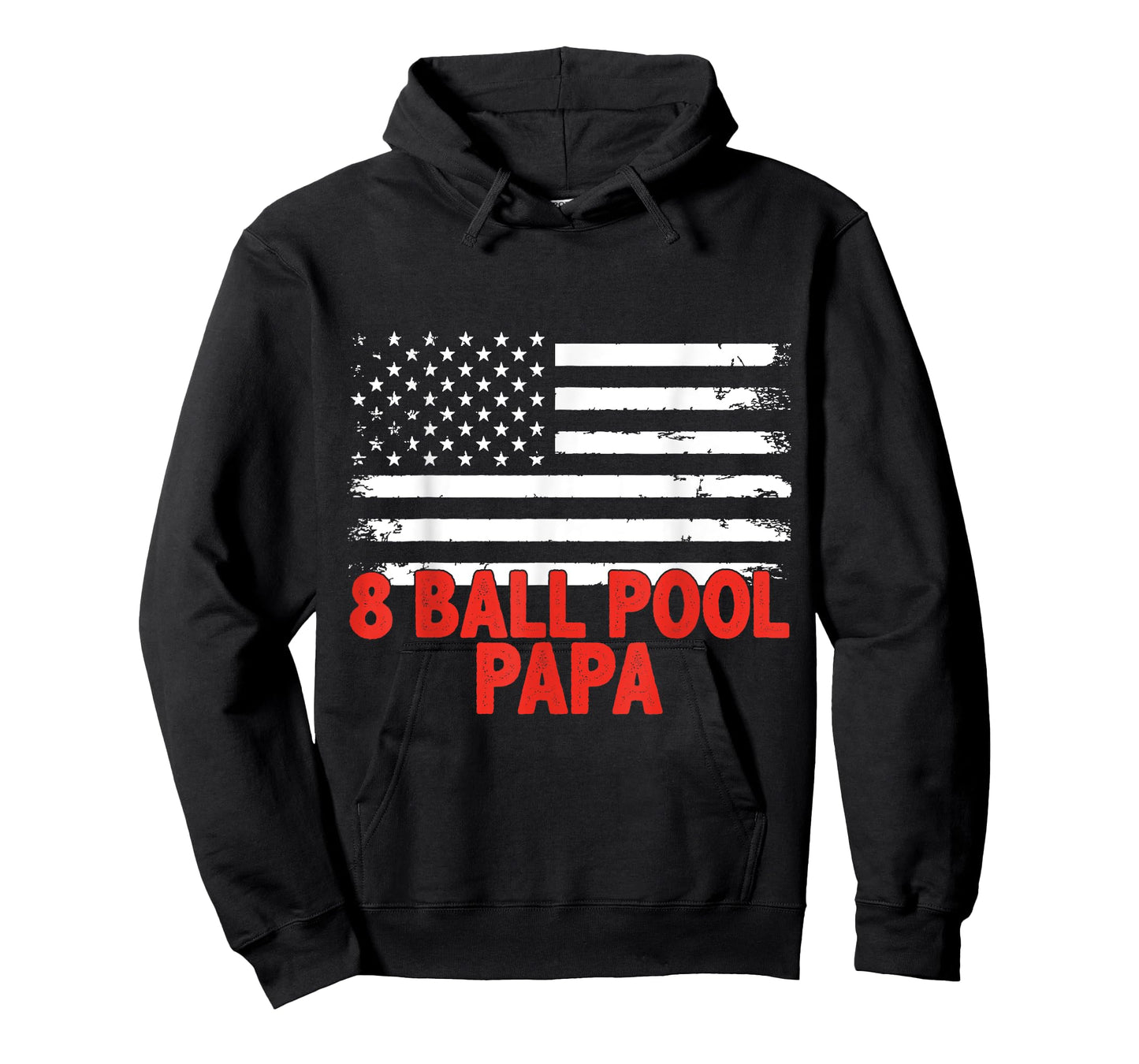 American Flag 8 Ball Pool Papa T-Shirt
