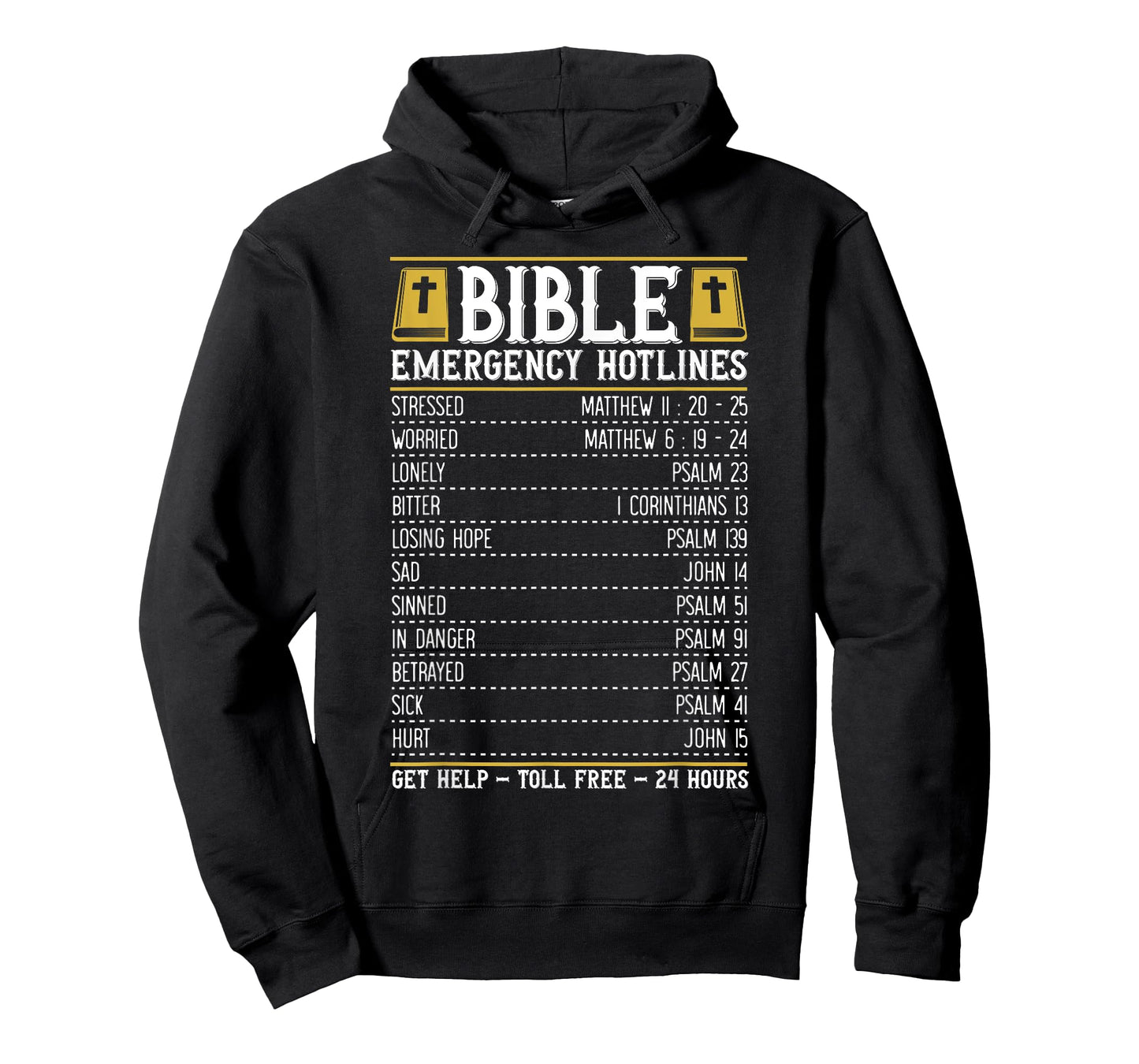 Bible Emergency Numbers for a Cool Christian Bible Merch T-Shirt