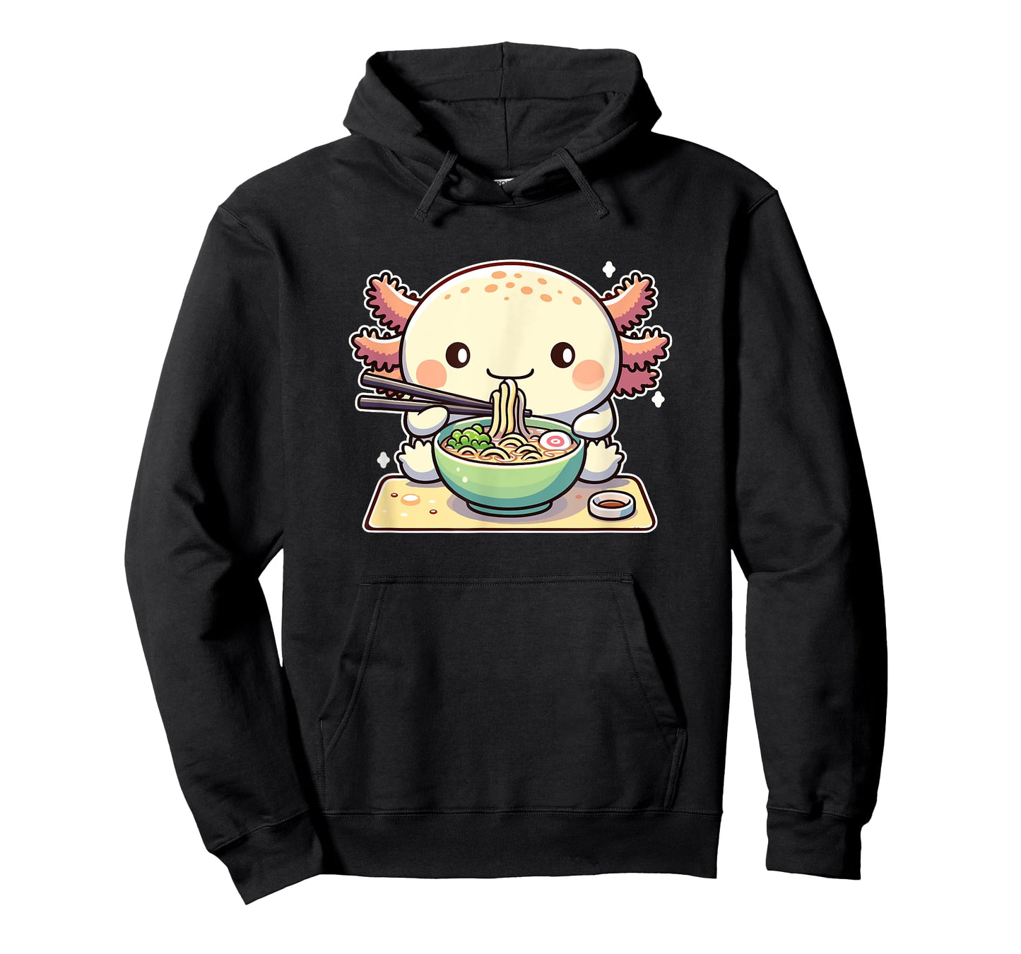 Cute Axolotl Eats Ramen Noodles Axolotls Ramen T-Shirt