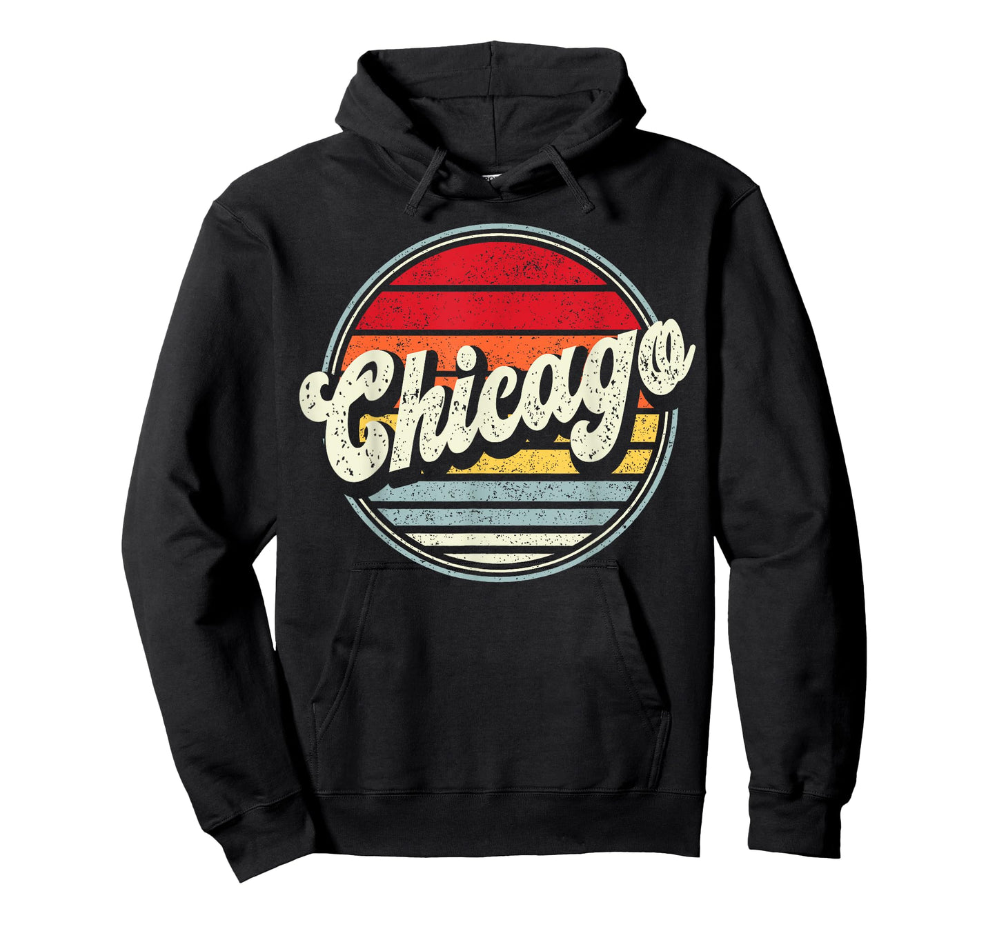 Retro Chicago Home State Cool 70s Style Sunset Men Women Kid T-Shirt