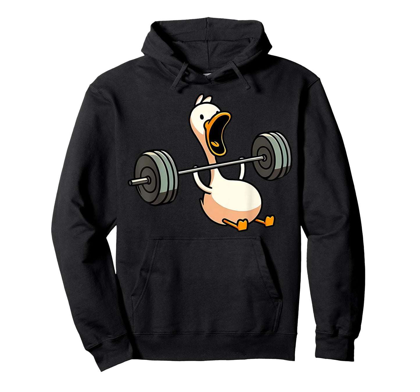Funny Duck Deadlift Weight Lifting Bodybuilder Gym Workout T-Shirt, Small, Black