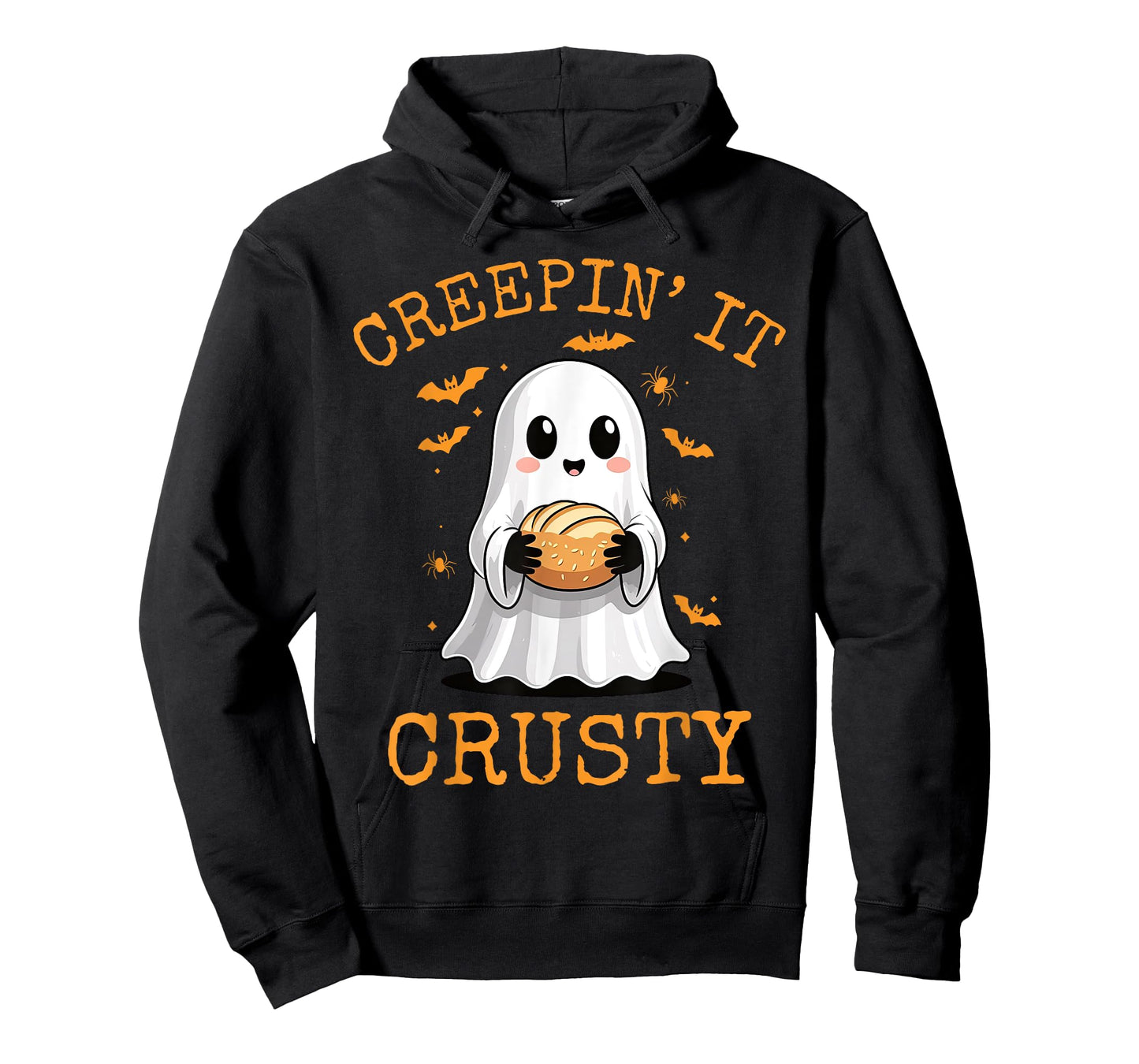 Creepin' It Crusty Sourdough Bread Ghost Baker Halloween T-Shirt