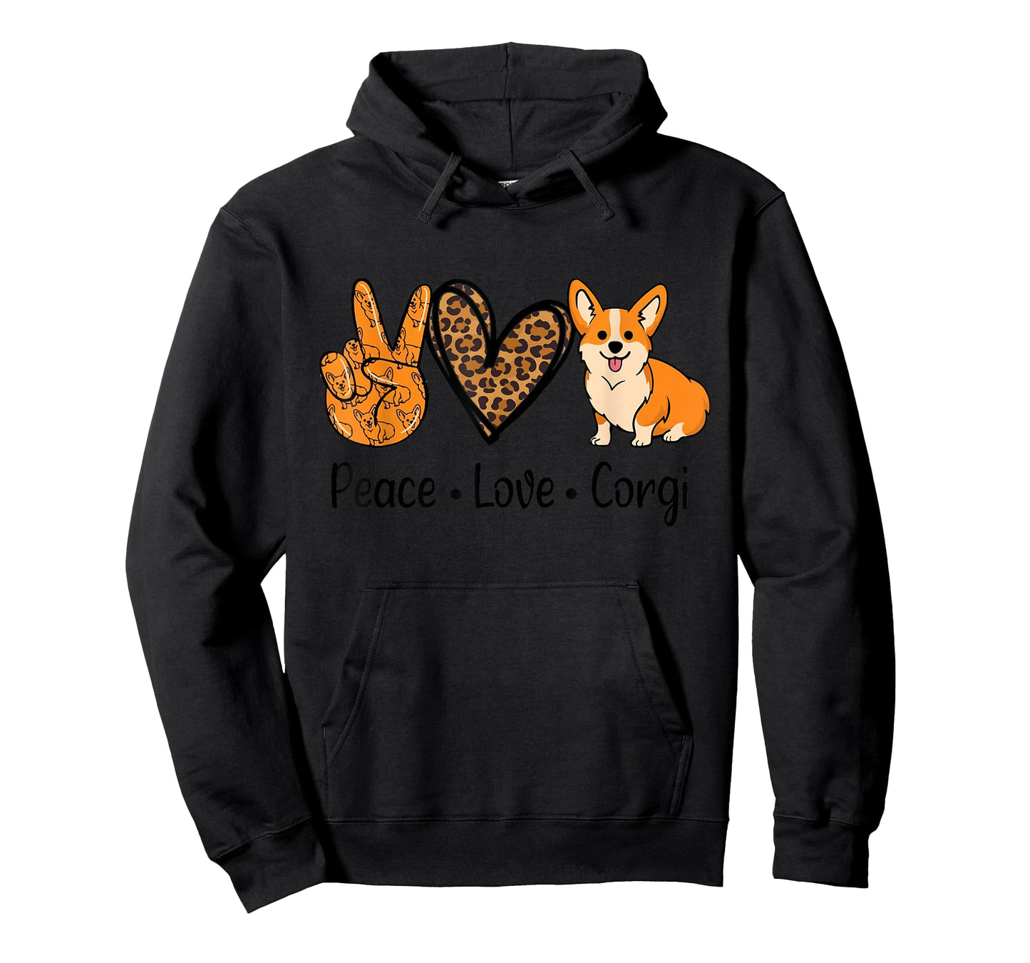 Peace Love Corgi Funny Dog Mom Mother's Day Corgi Lover T-Shirt