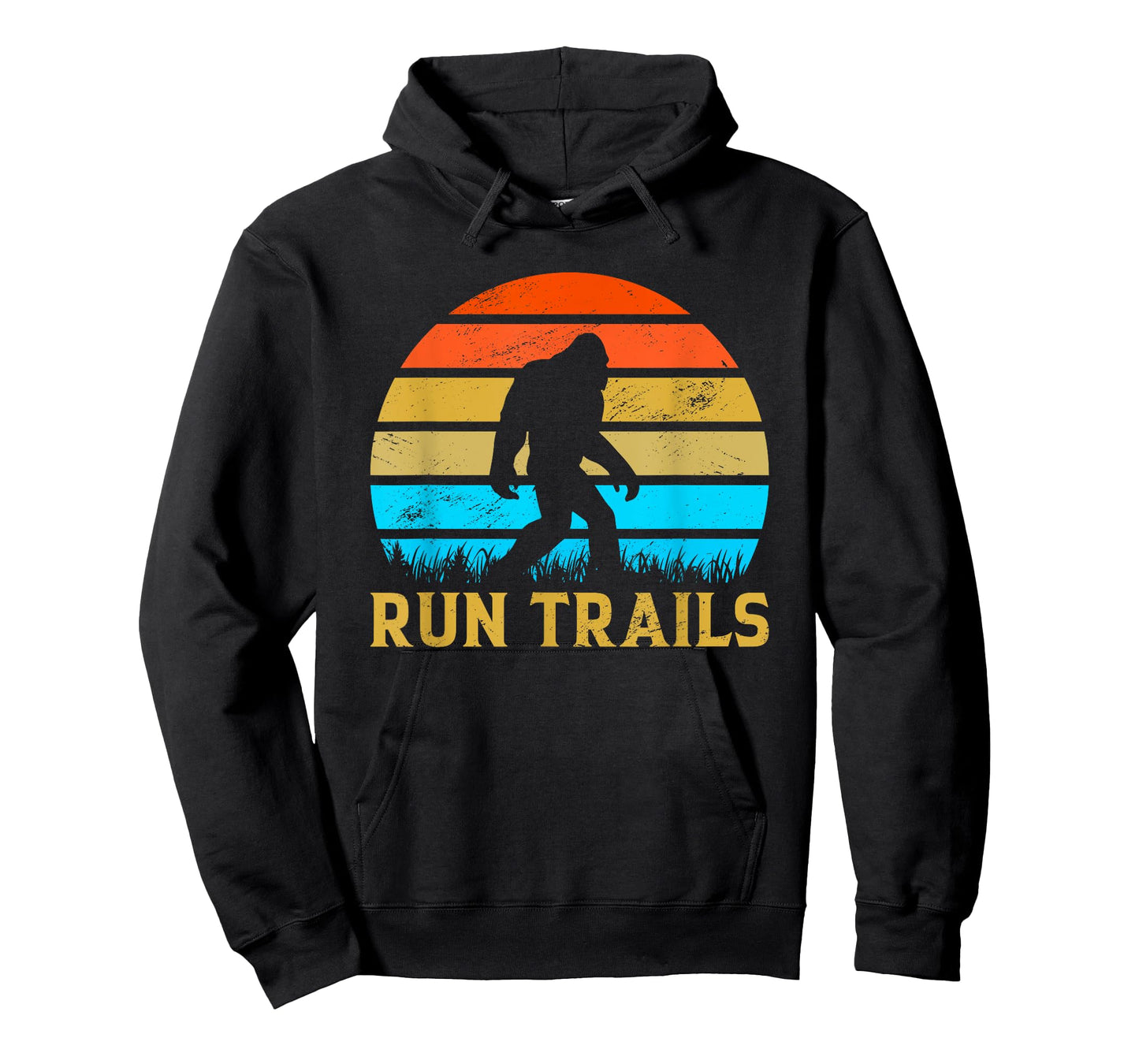 Run Trails Bigfoot Runner Yeti Believer Running Sasquatch T-Shirt