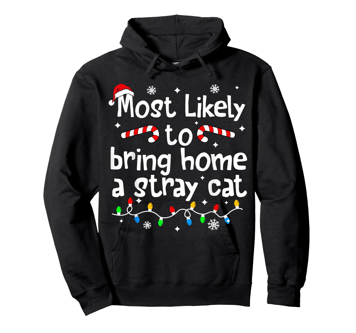 Most Likely to Bring Home A Stray Cat Christmas Matching T-Shirt