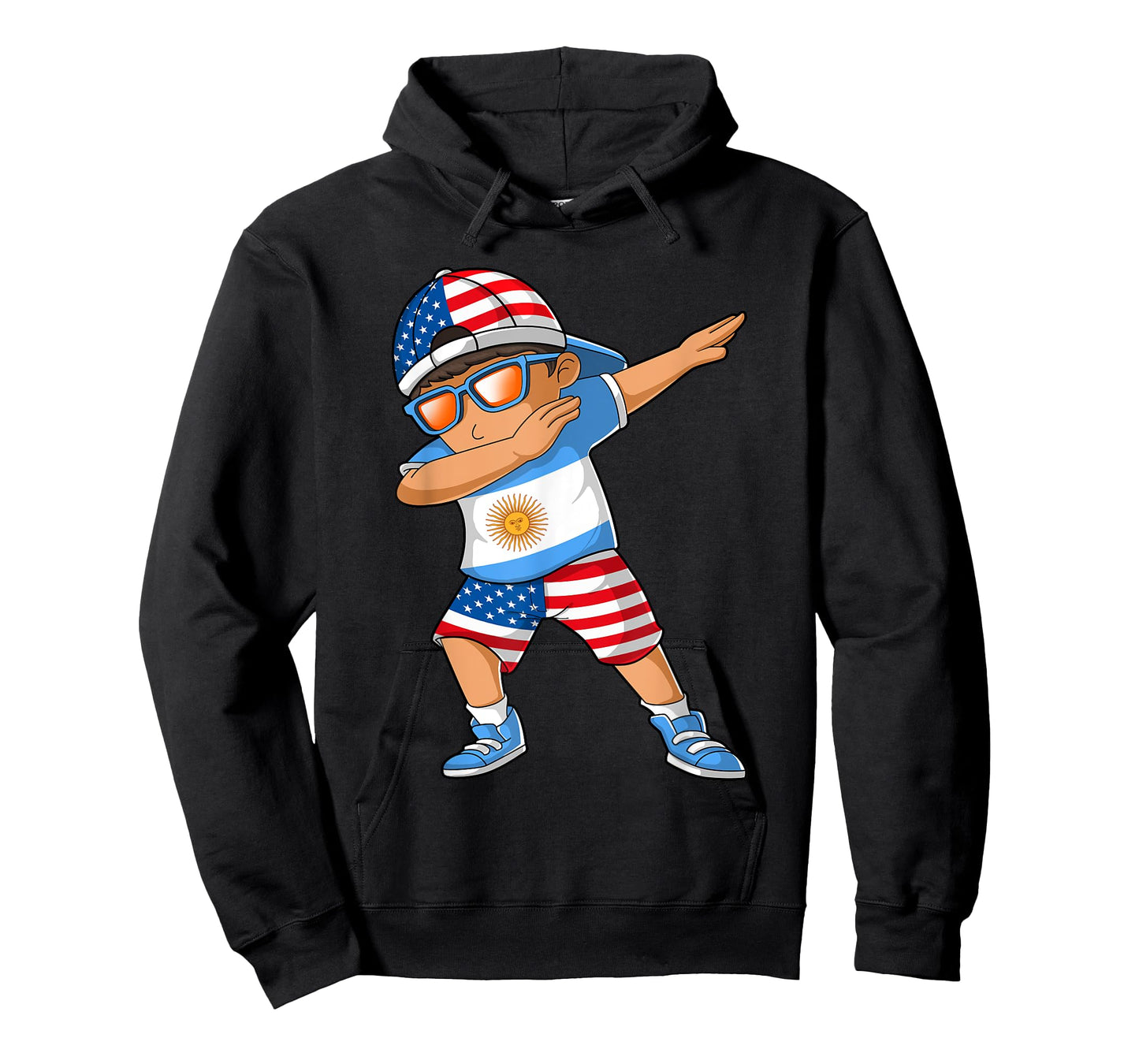 Half American Half Argentinian Boy Kid Argentina Flag T-Shirt