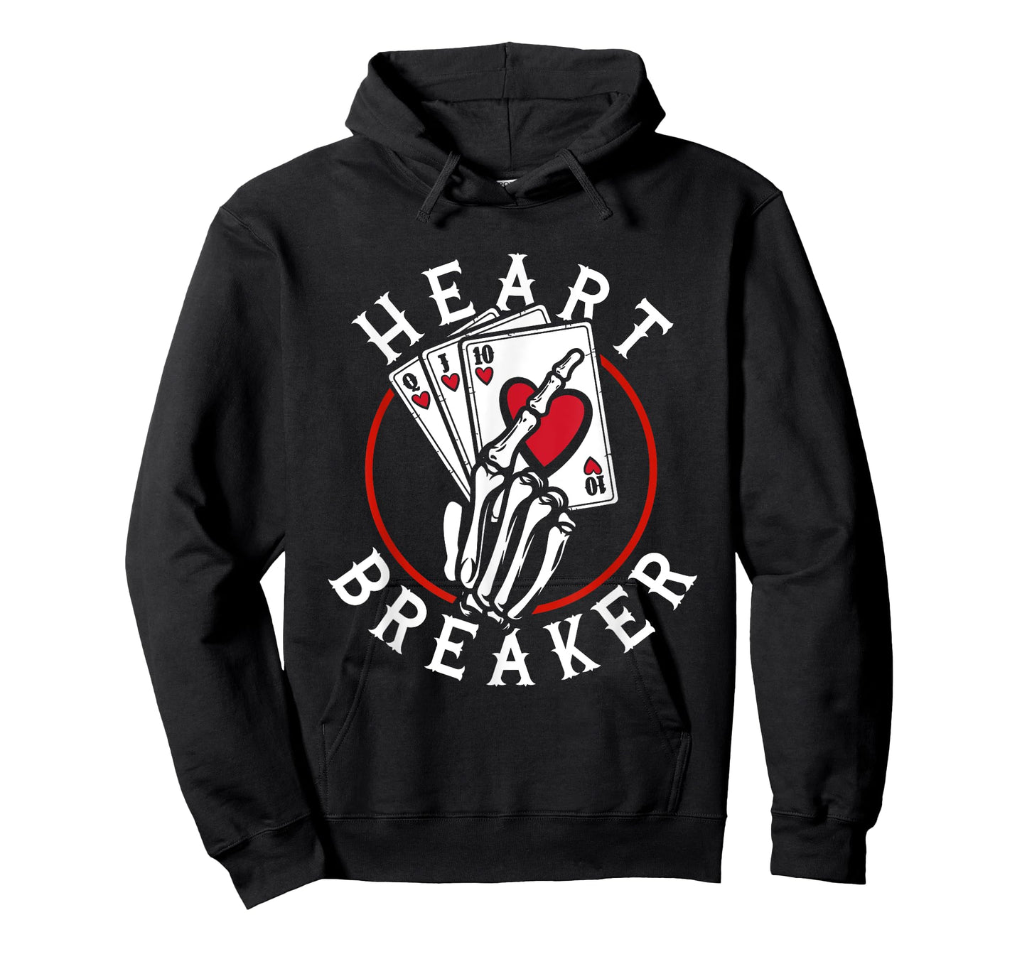 Heart Breaker Skeleton Playing Cards Poker Casino Love Game T-Shirt