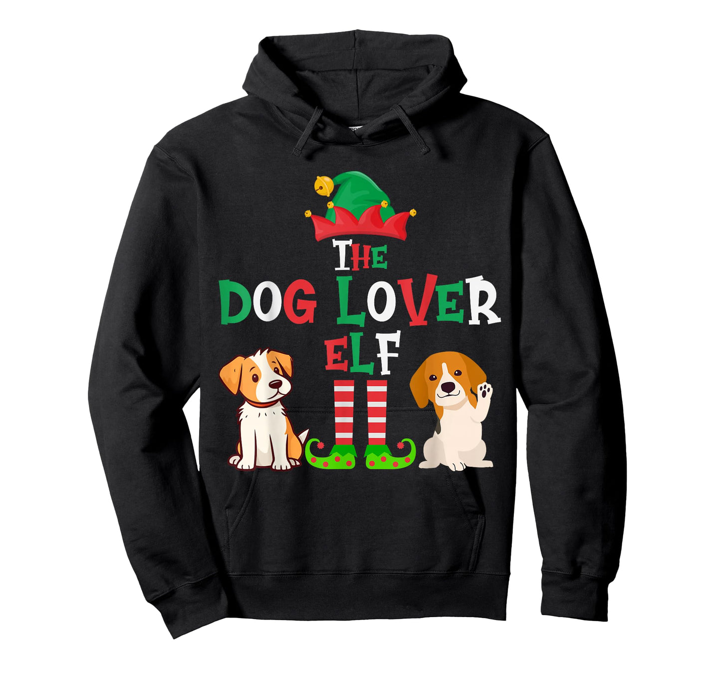 The Dog Lover Elf - Funny Matching Family Group Christmas T-Shirt