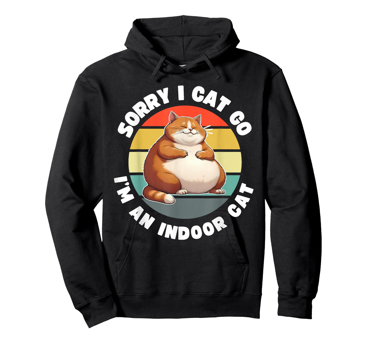 Sorry I Ca(n) t Go I’m an Indoor Cat Lazy Kitty Funny Retro T-Shirt