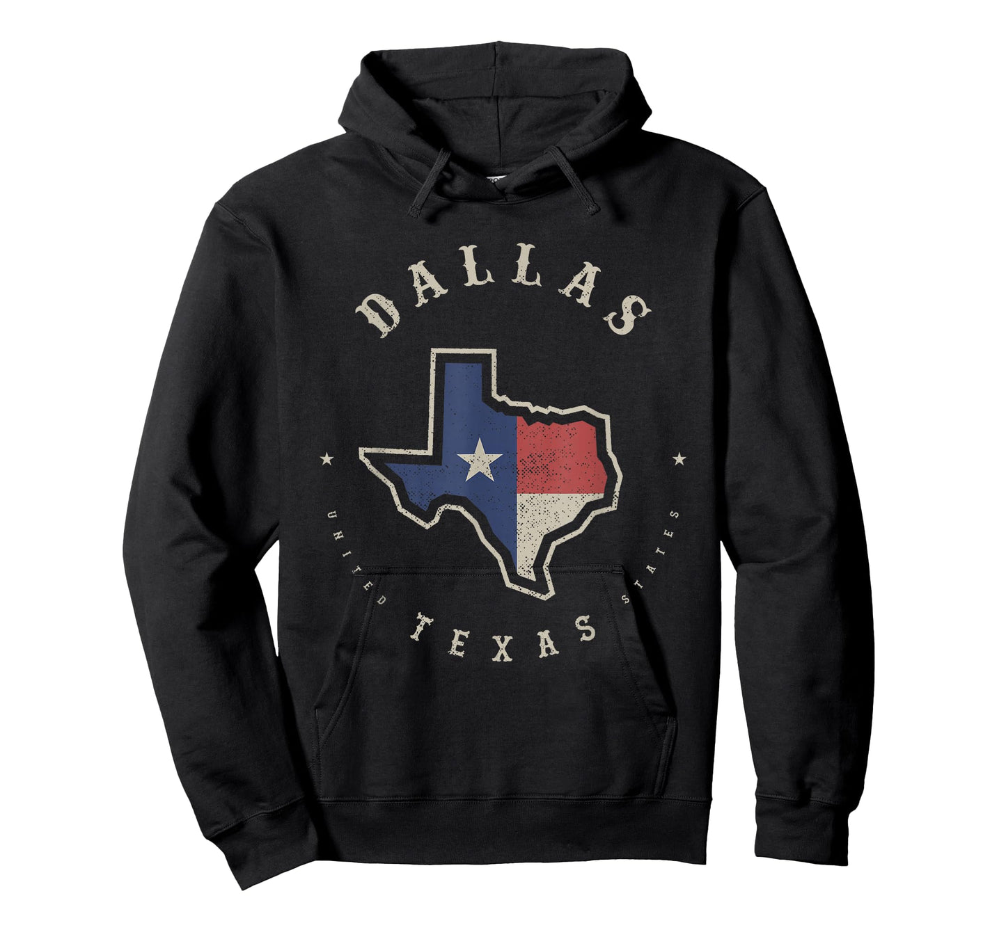 Vintage Dallas Texas State Flag Map Souvenir Gift T-Shirt