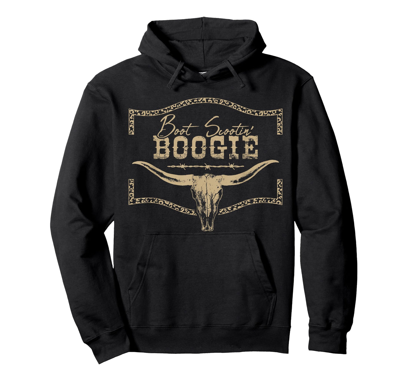 Boot Scootin’ Boogie Bull Skull Country Western Graphic T-Shirt