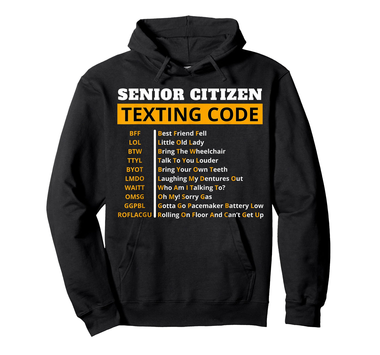 Funny Senior Citizen's Texting Code Design Gift for Grandpa T-Shirt