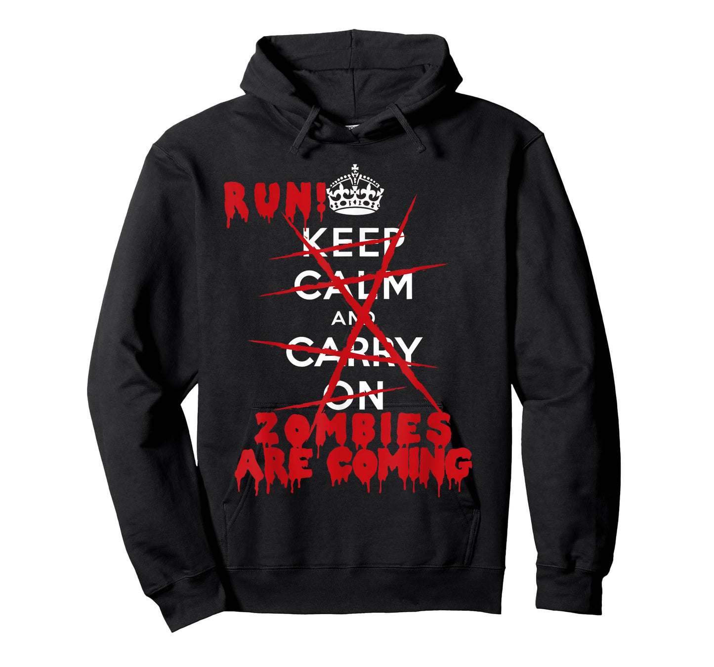 Keep Calm Carry On T-Shirt Run! Zombies Are Coming T-Shirt