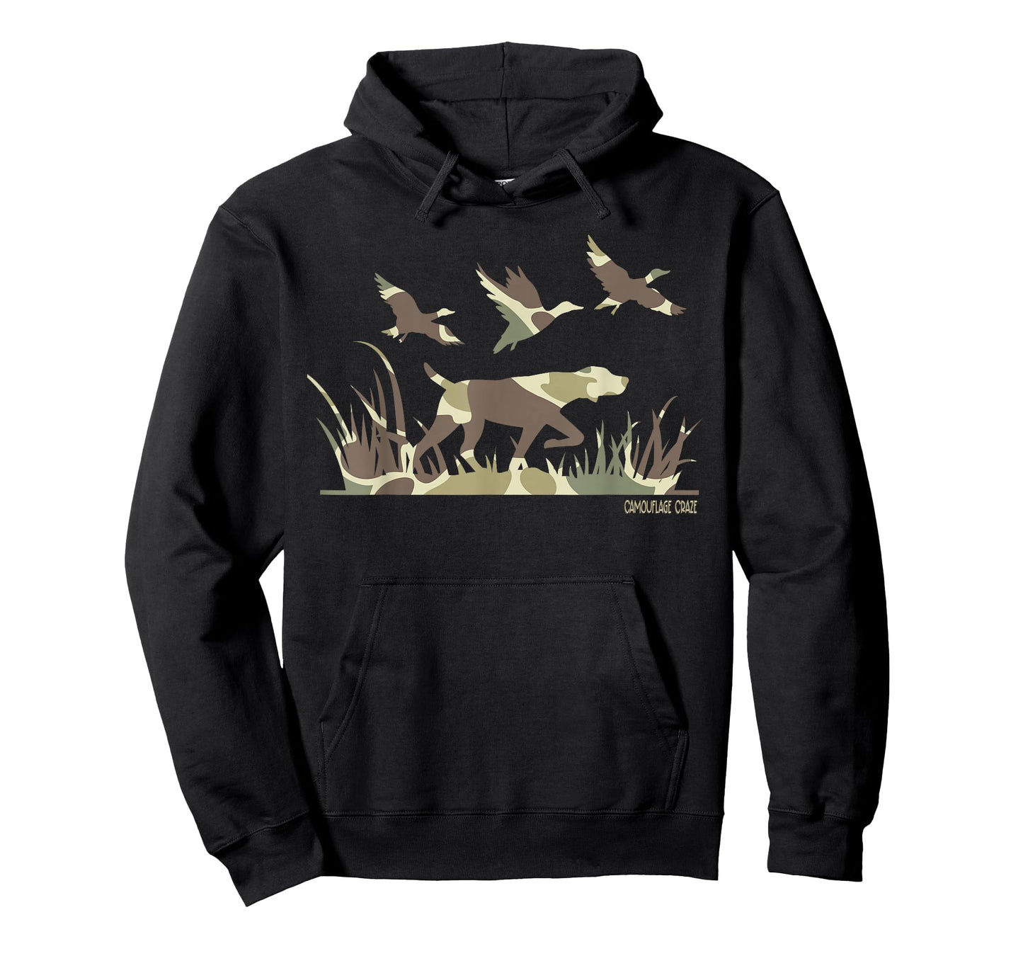 Duck Hunting Camouflage Camo Pointer Dog Camo Duck Hunter T-Shirt