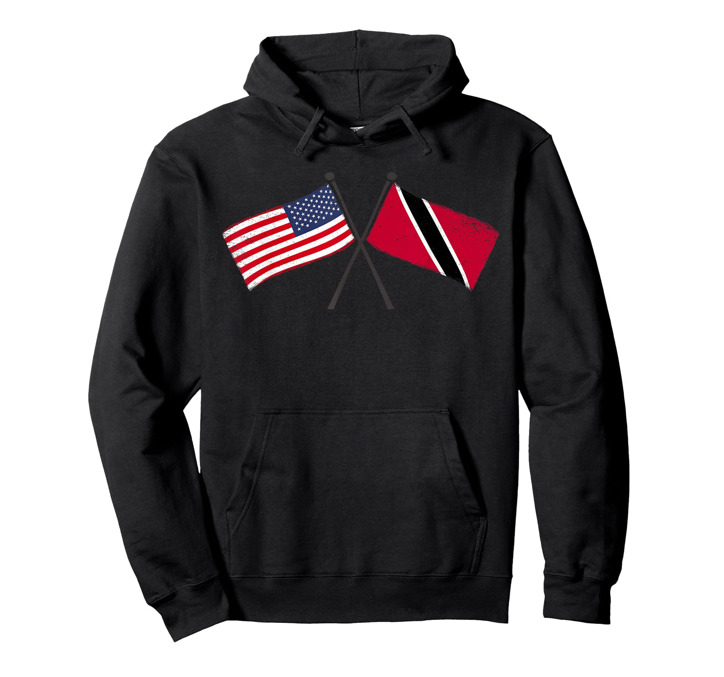 USA Trinidad and Tobago Crossed Flags American Trinidadian T-Shirt