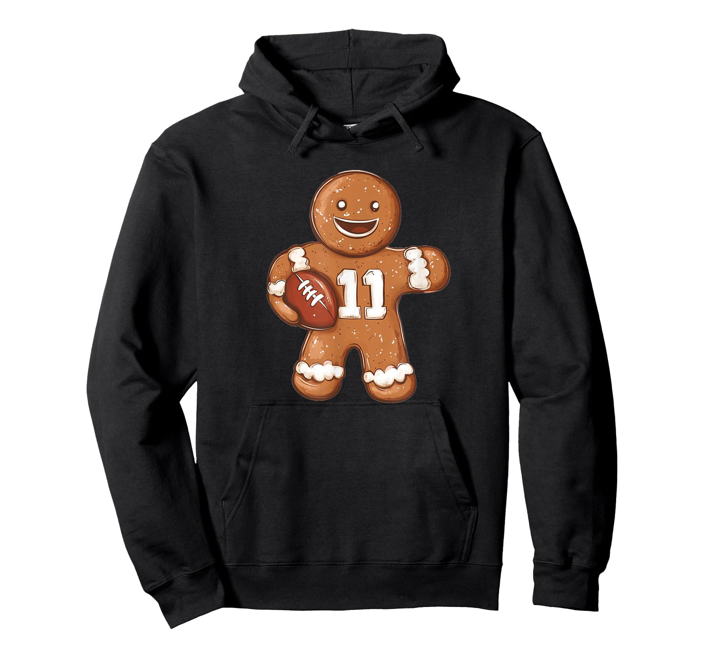 Game Day Vibes with Gingerbread Man as Football Player T-Shirt