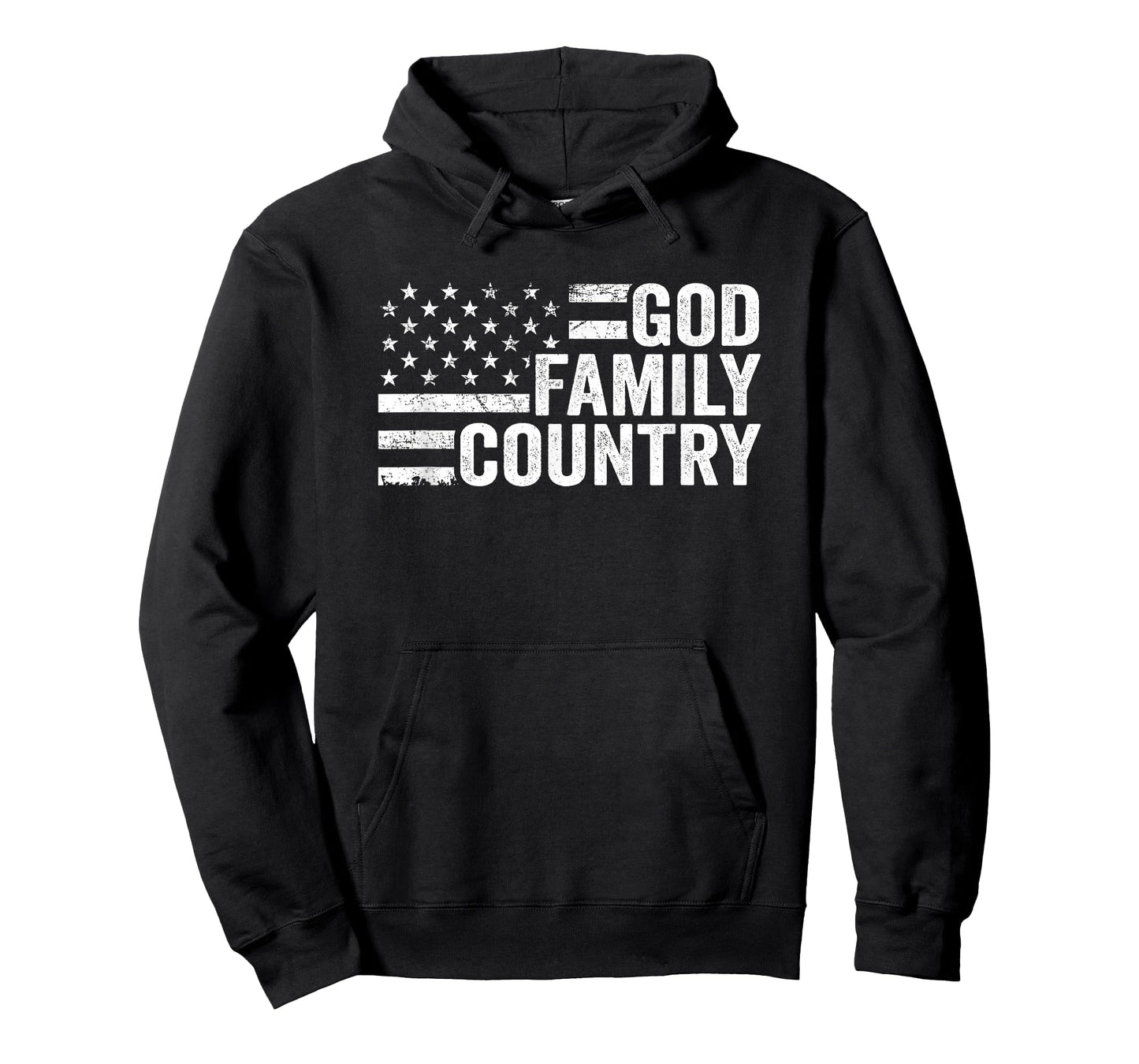 God Family Country - Patriotic Christian American Flag T-Shirt