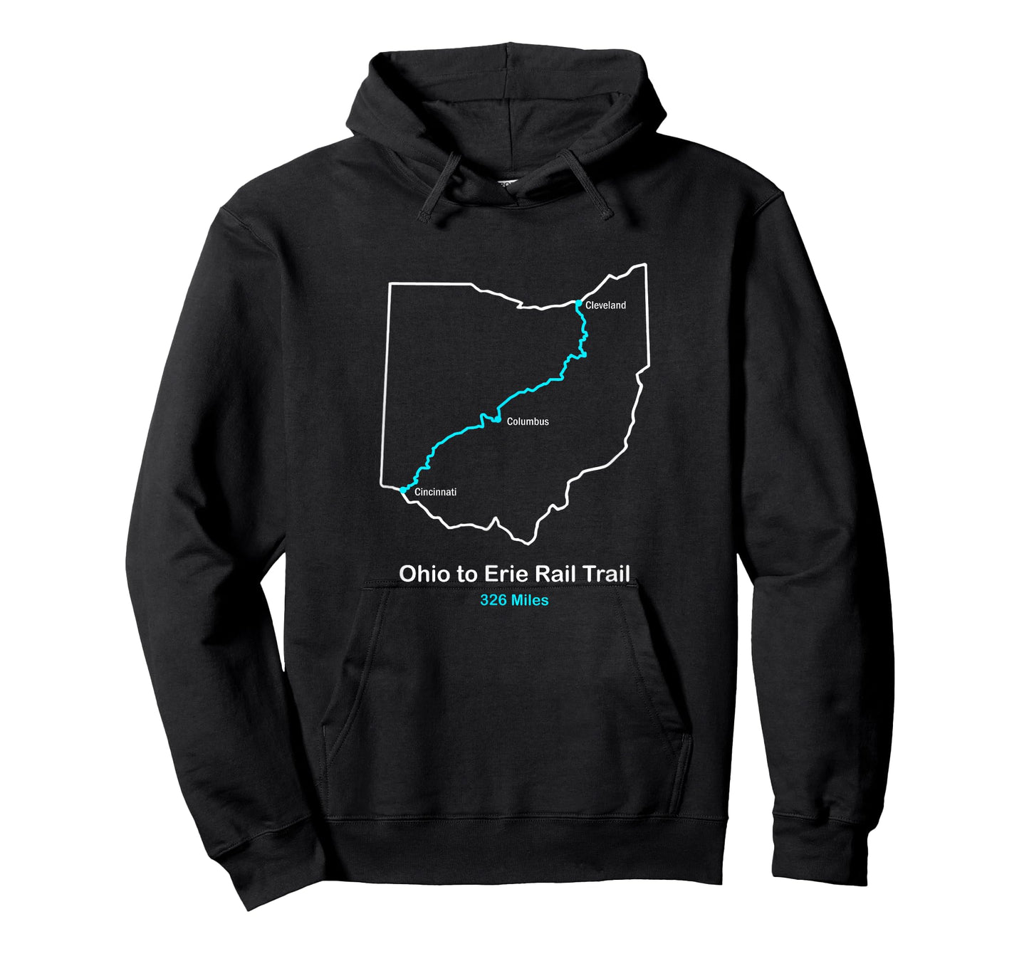 Route Map of the Ohio to Erie Rail Trail T-Shirt