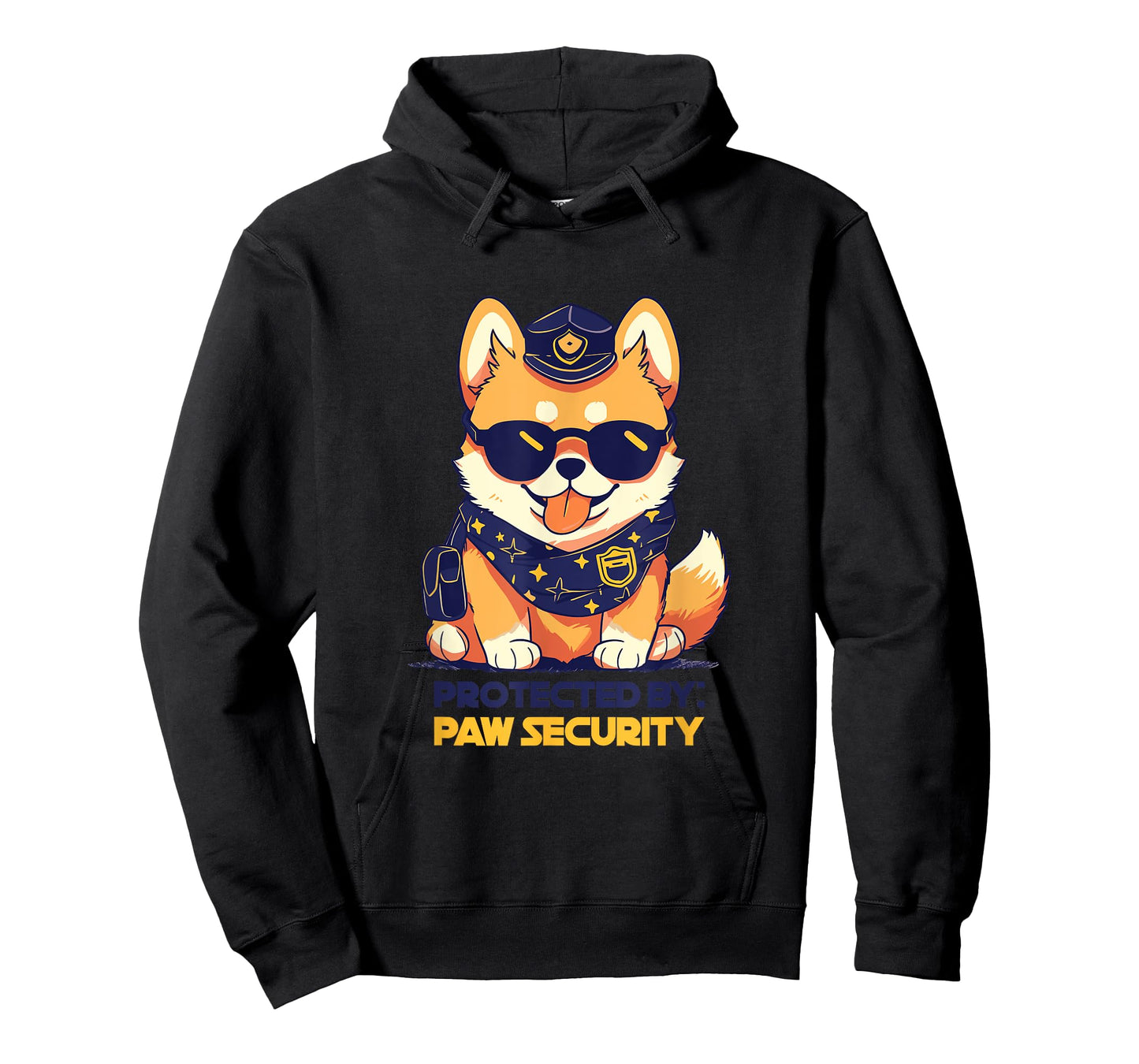 Cute Pomeranian Dog Protected By Paw Security Sunglasses Men Women Kids T-Shirt