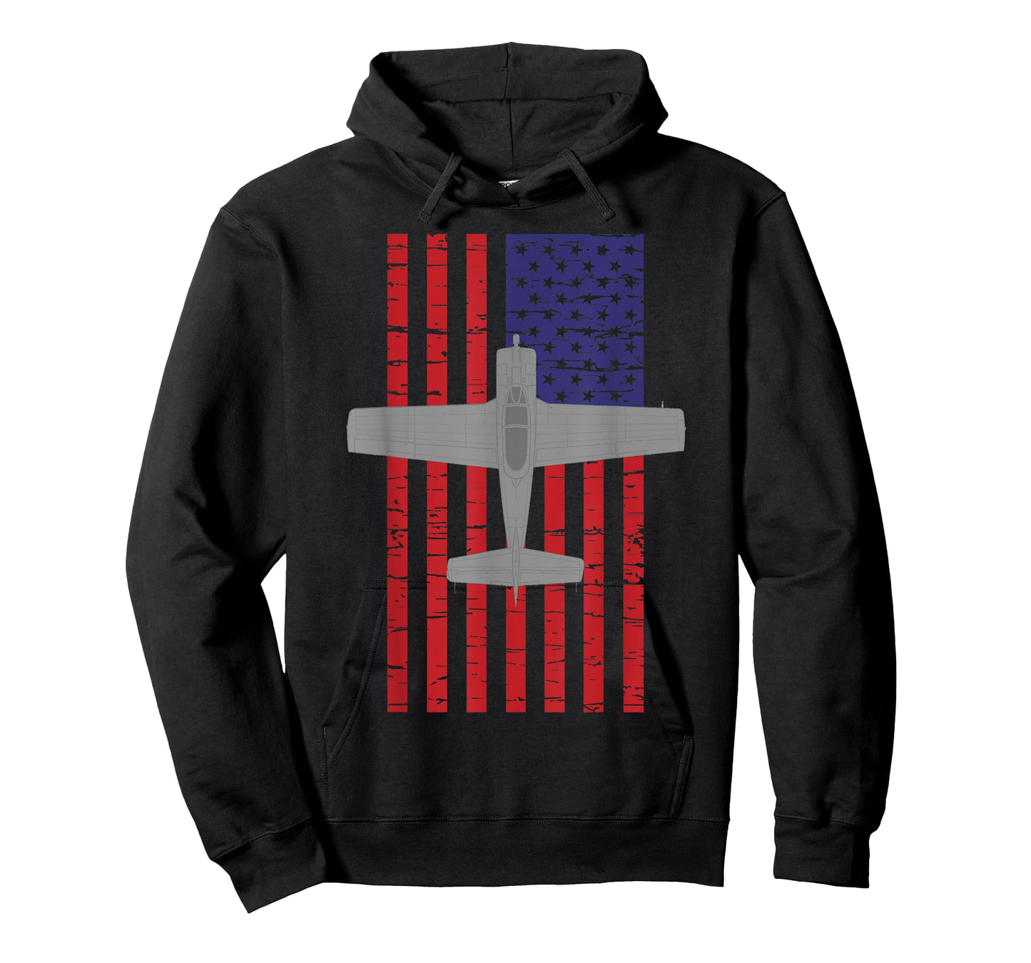 T-28 Trojan Pilot American Flag Plane T-Shirt