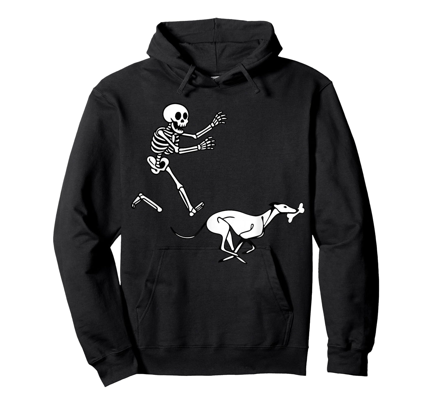 Funny Greyhound Running Skeleton Halloween T-Shirt