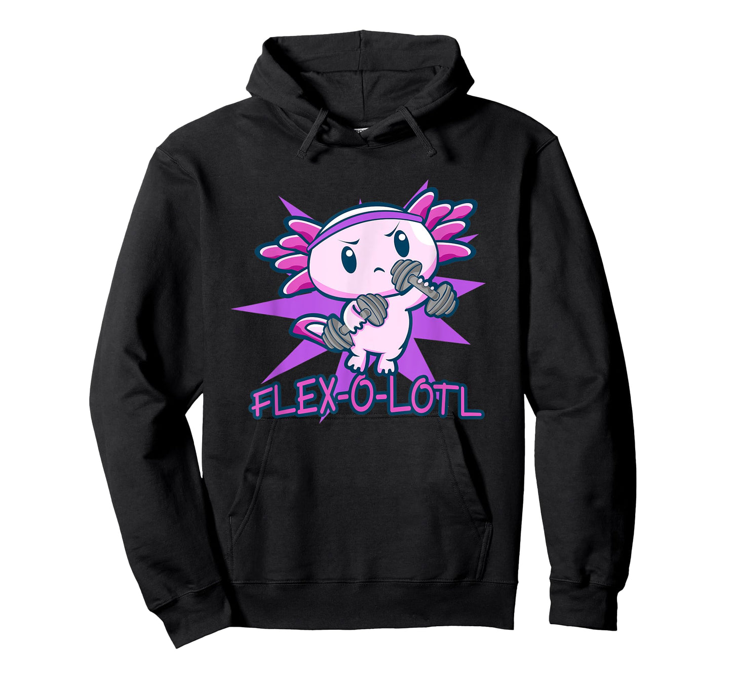 Flex-O-Lotl | Cute Axolotl Lover Pun Gym Fitness Workout T-Shirt