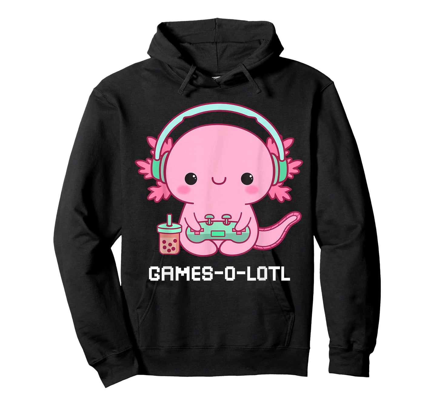 Gamesalotl Axolotl Cute Kawaii Fish Playing Video Games Girl T-Shirt