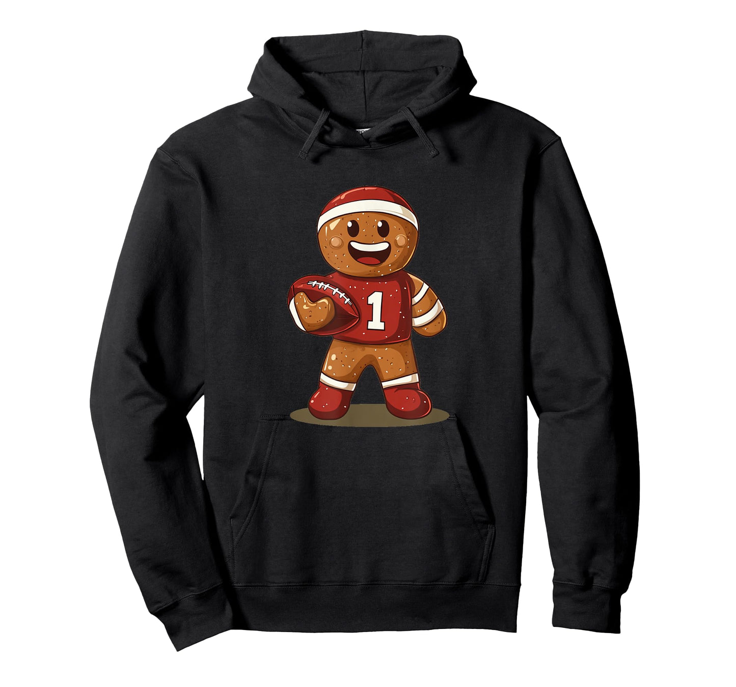 Sweet Team with This Gingerbread Man Football Graphic T-Shirt