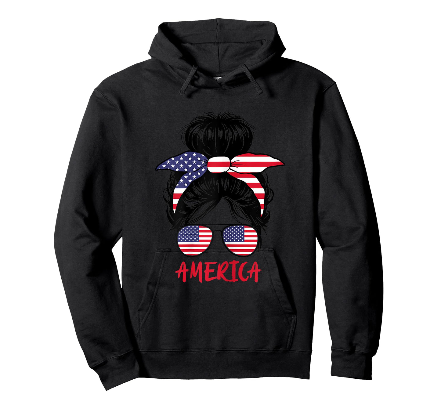 American Girl United States Woman Proud America Flag T-Shirt