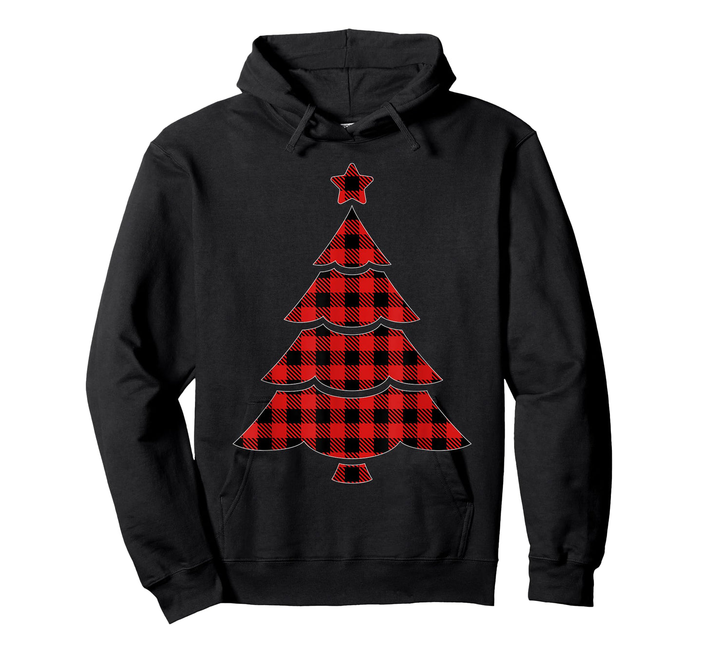 Christmas Red & Black Buffalo Plaid Tree T-Shirt