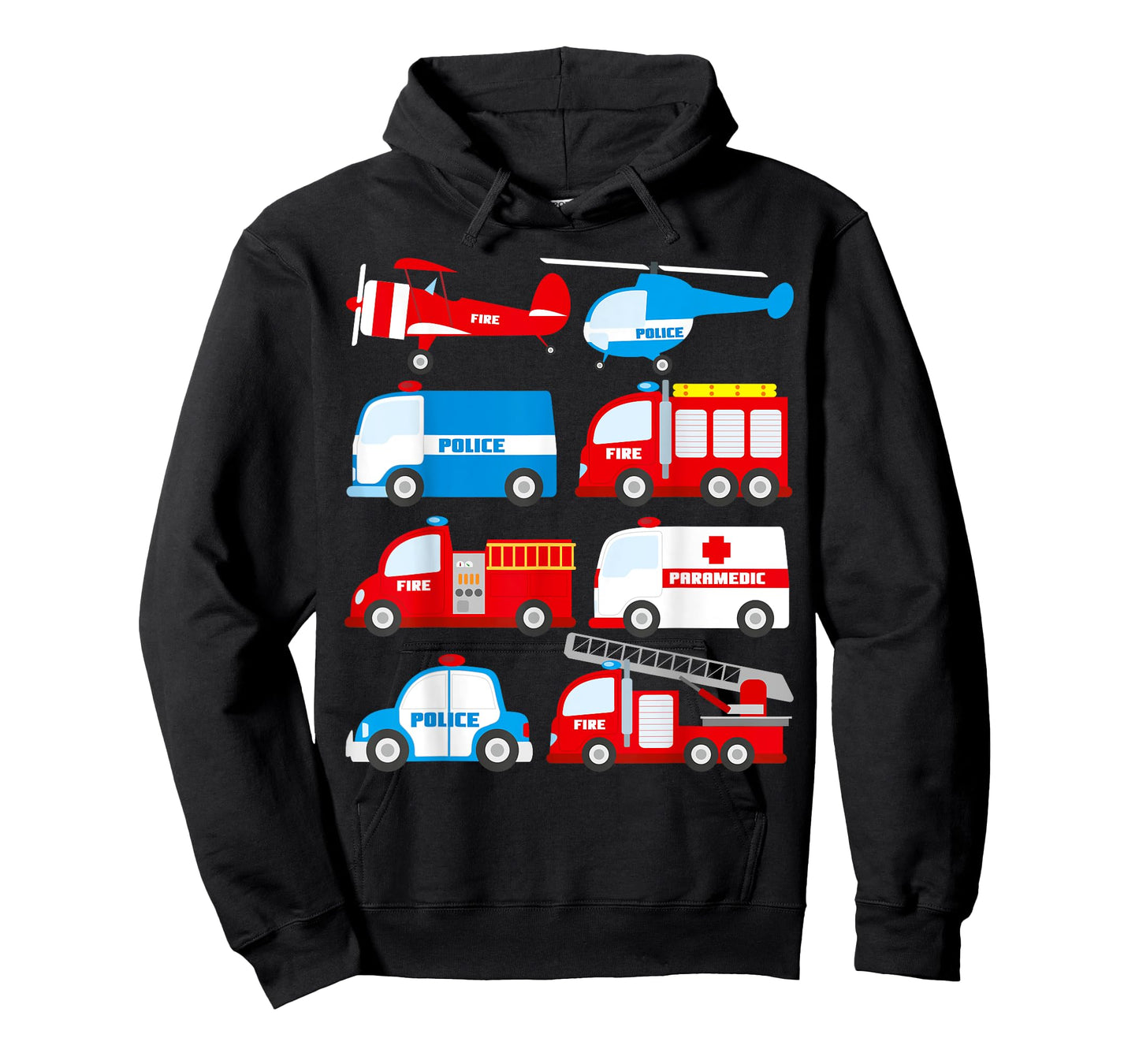 Emergency Vehicles Birthday Ambulance Fire Truck Firefighter T-Shirt
