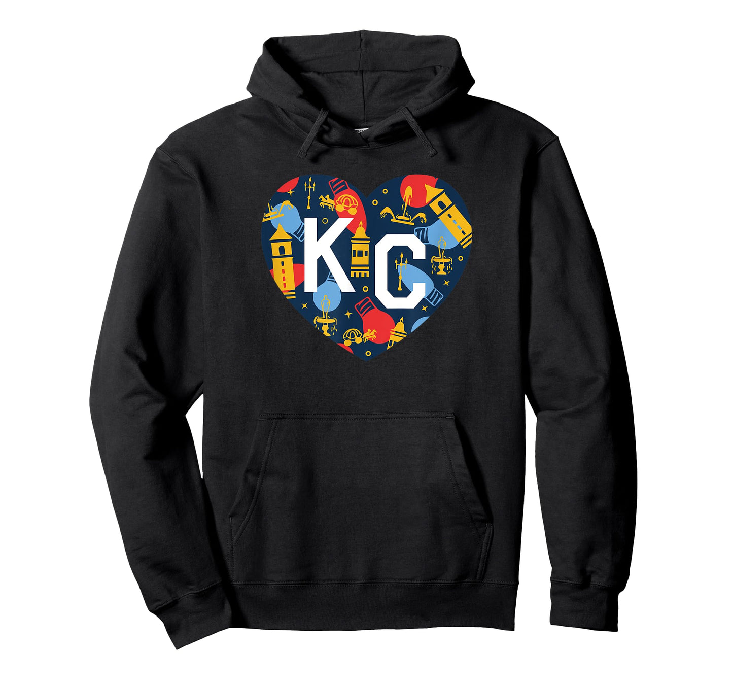 Kansas City KC Plaza Lights Holiday Festive Christmas Heart T-Shirt