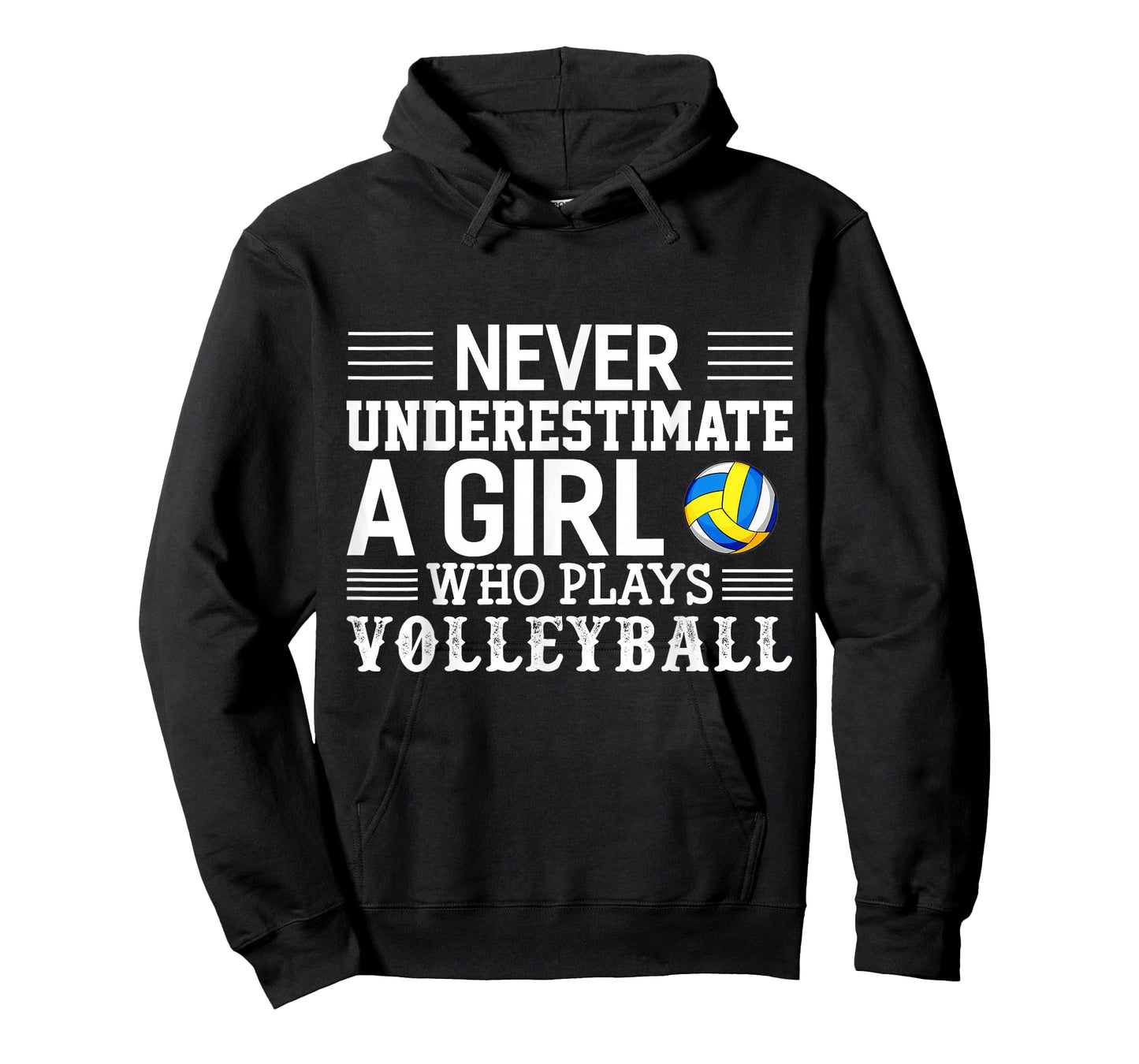 Never Underestimate A Girl Who Plays Volleyball T-Shirt