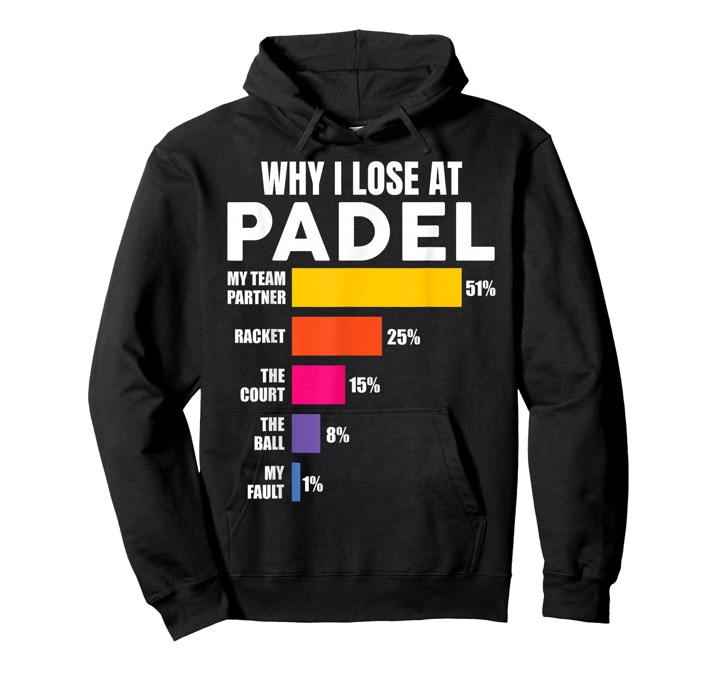 Padel-Shirt Why I Lose at Padel Tennis Funny Men Women T-Shirt