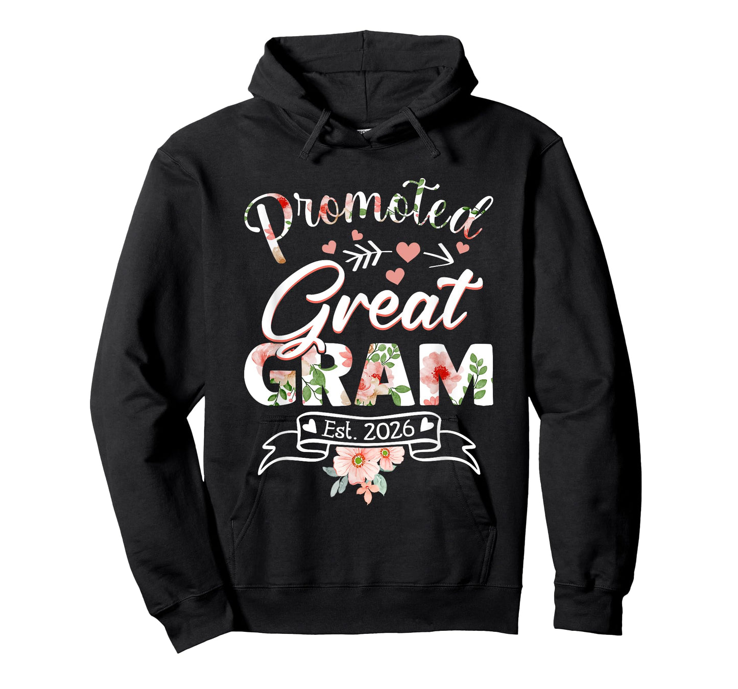 Promoted To Great Gram Est 2026 First Time New Grandma Mom T-Shirt
