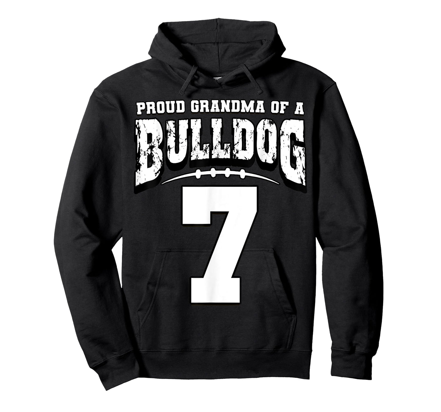 Proud Bulldog Football Grandma Of Player 7 T-Shirt