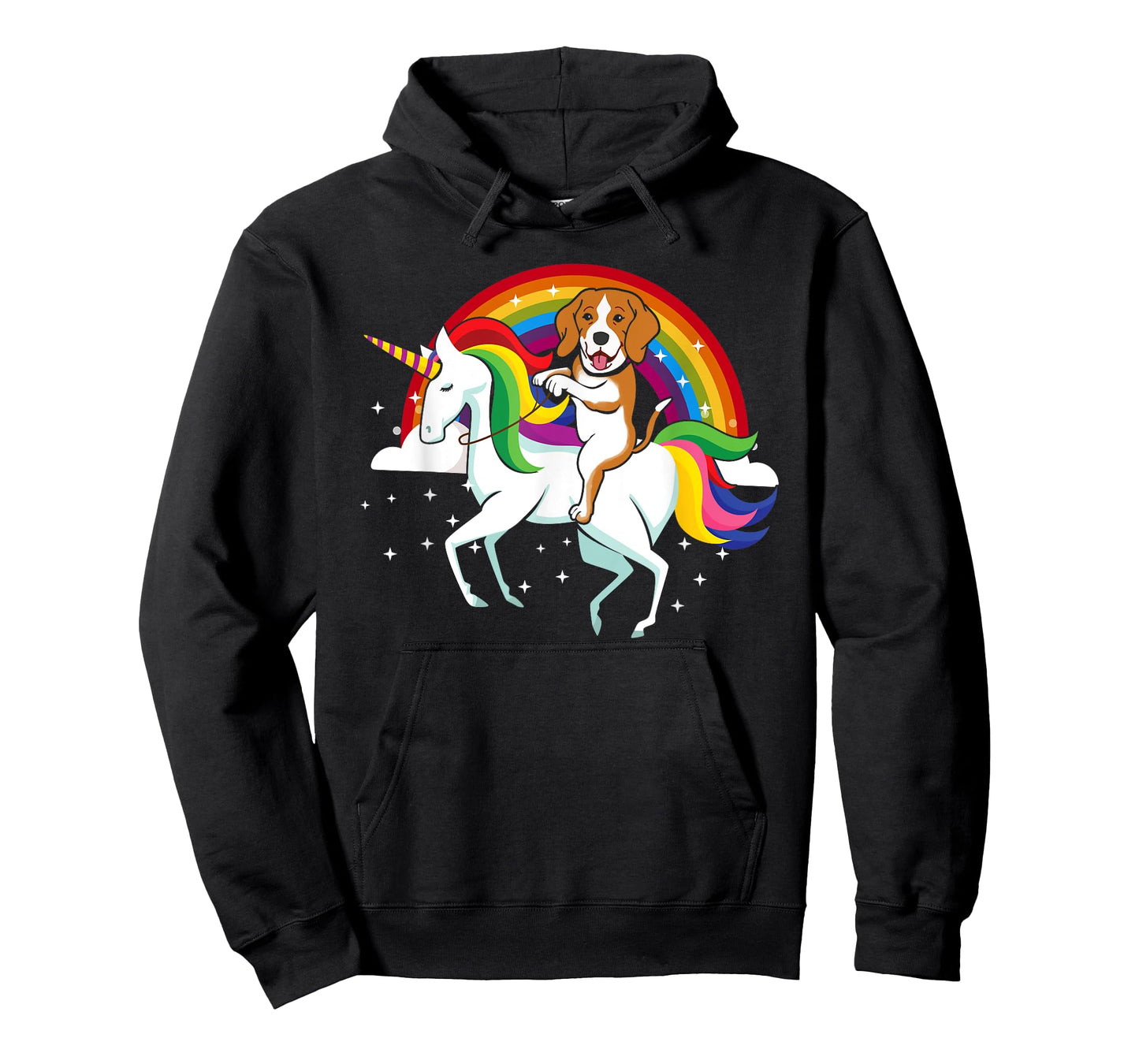 Funny Beagle Dog Riding Unicorn Rainbow Tshirt Cute Gifts Men Women Kids T-Shirt